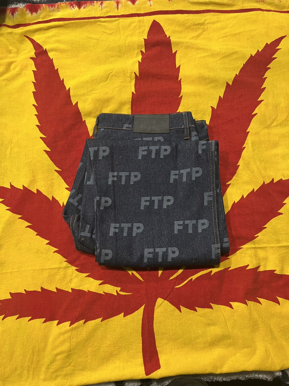 Fuck The Population FTP All Over Logo Denim Jeans Indigo - Fuck the Population Size US 36 / EU 52 - 1 Thumbnail
