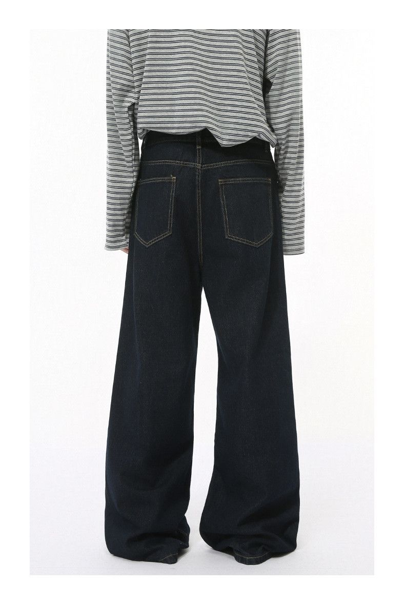 Japanese Brand Japanese retro style cleanfit blue loose-fit jeans Size US 32 / EU 48 - 4 Thumbnail