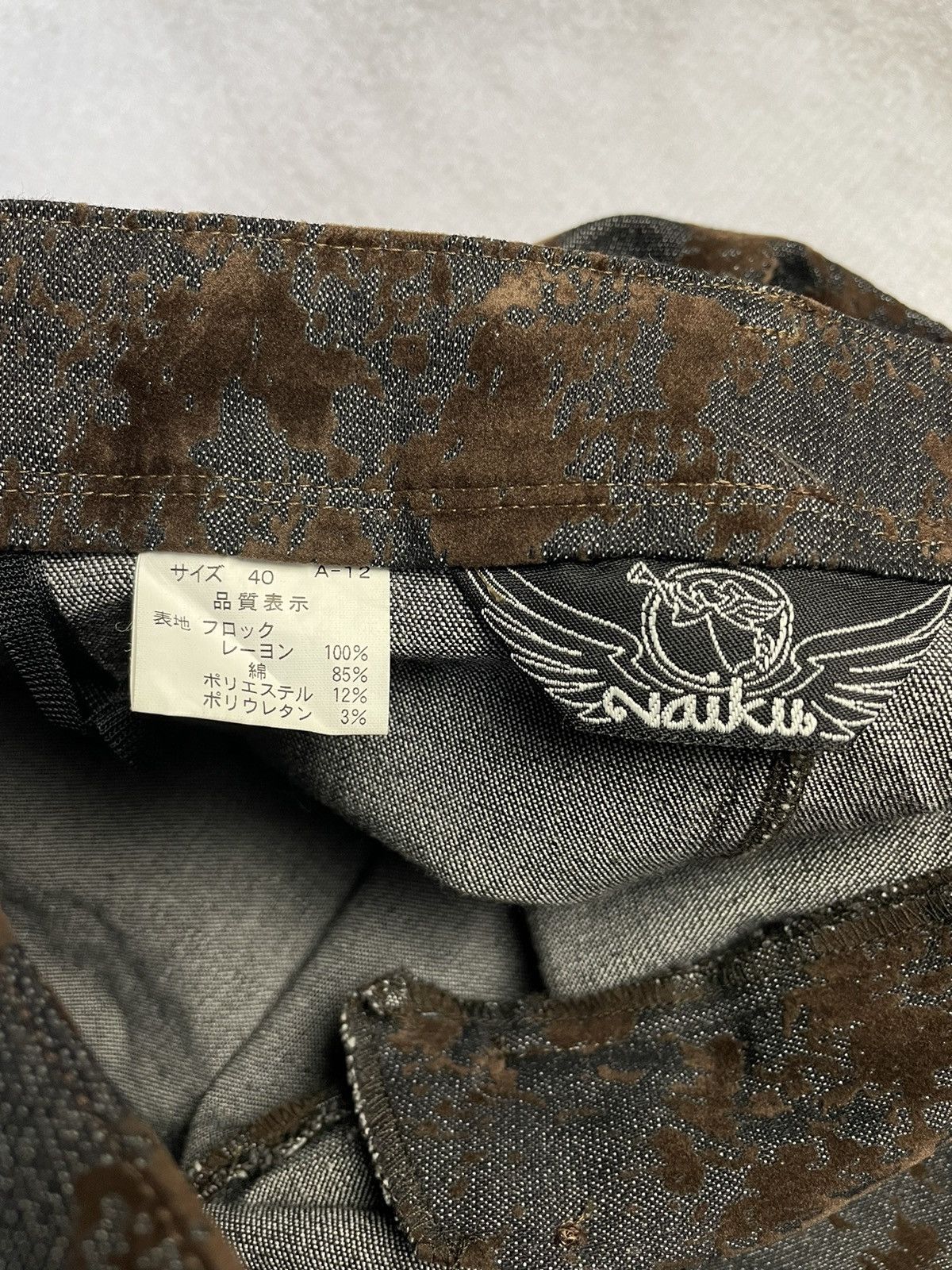 Tornado Mart 2000s Naiku 'Wizard' Flock Print Subtle Flare Jeans Size US 28 / EU 44 - 8 Thumbnail