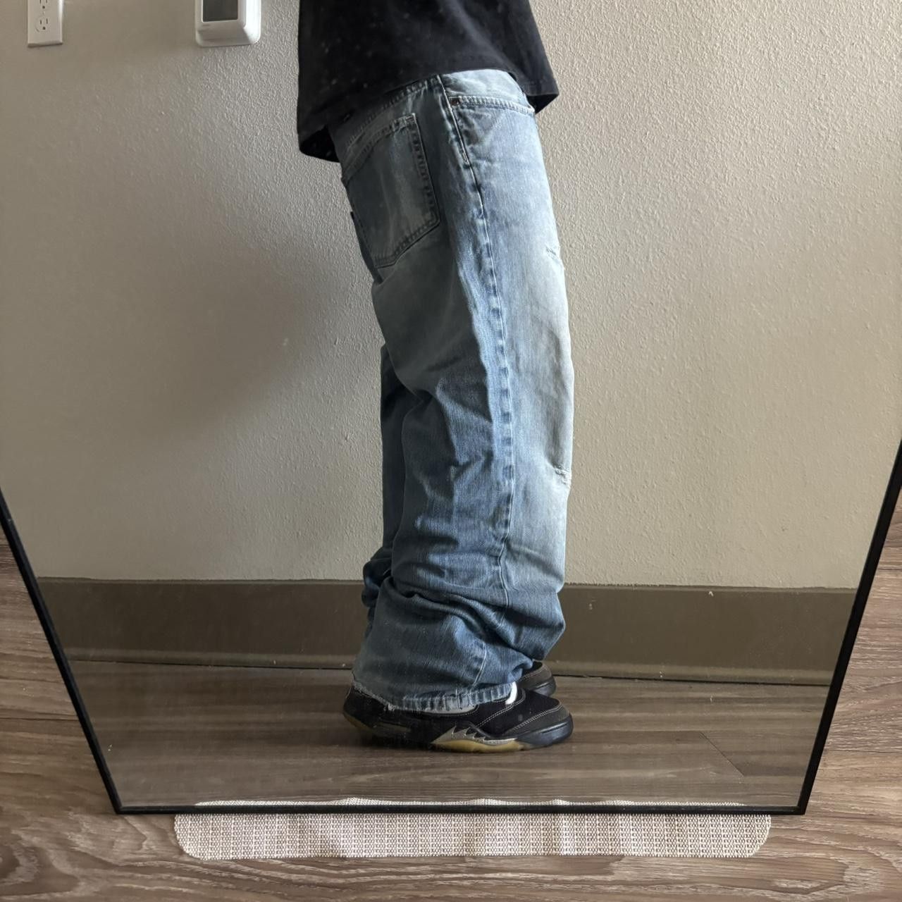 Japanese Brand Crazy Vintage Y2K/2000s Baggy Grunge Faded Wash Skater Denim Jeans! 36x32 Size US 35 - 2 Thumbnail