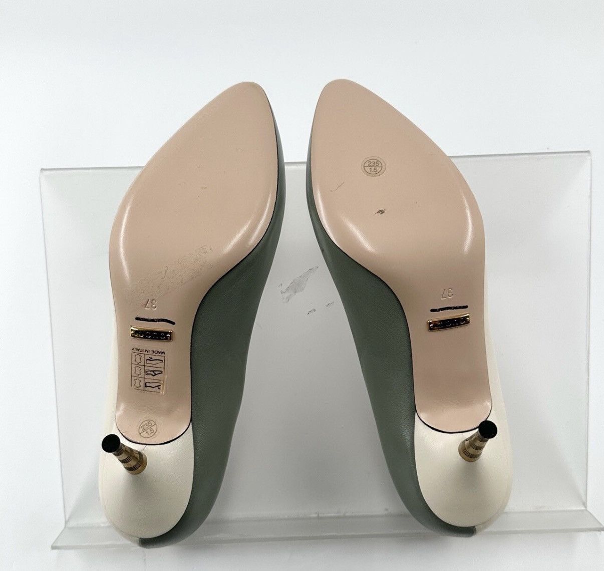 Gucci Gucci/Chain Double G Color Block Heels K12 Size US 7 / IT 37 - 7 Thumbnail