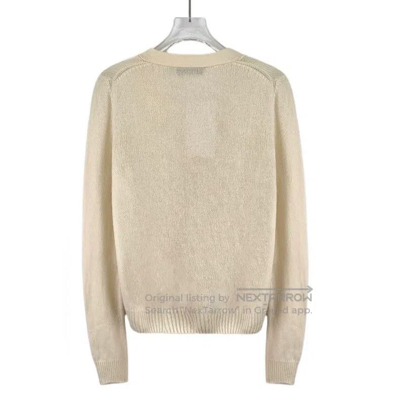 Dior Dior Beige cashmere V-neck single-breasted long-sleeved kn Size XS / US 0-2 / IT 36-38 - 2 Thumbnail