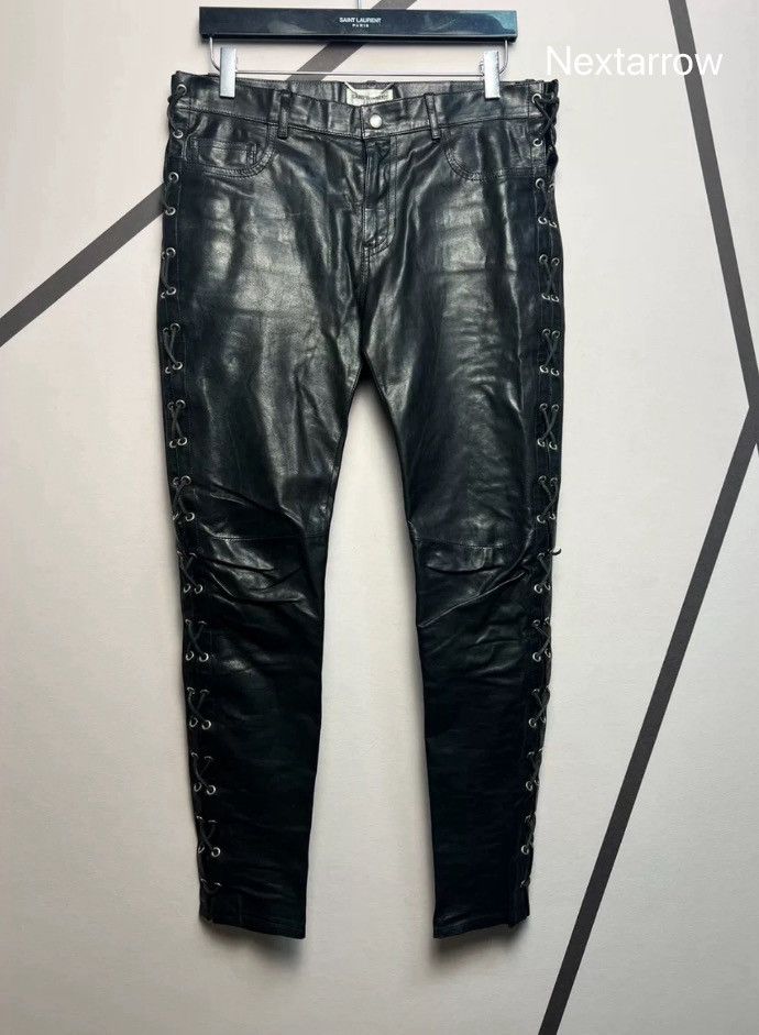 Saint Laurent Paris × Yves Saint Laurent Saint Laurent SLP genuine 14 leather pants2412-Nextarrow Size US 28 / EU 44 - 1 Thumbnail