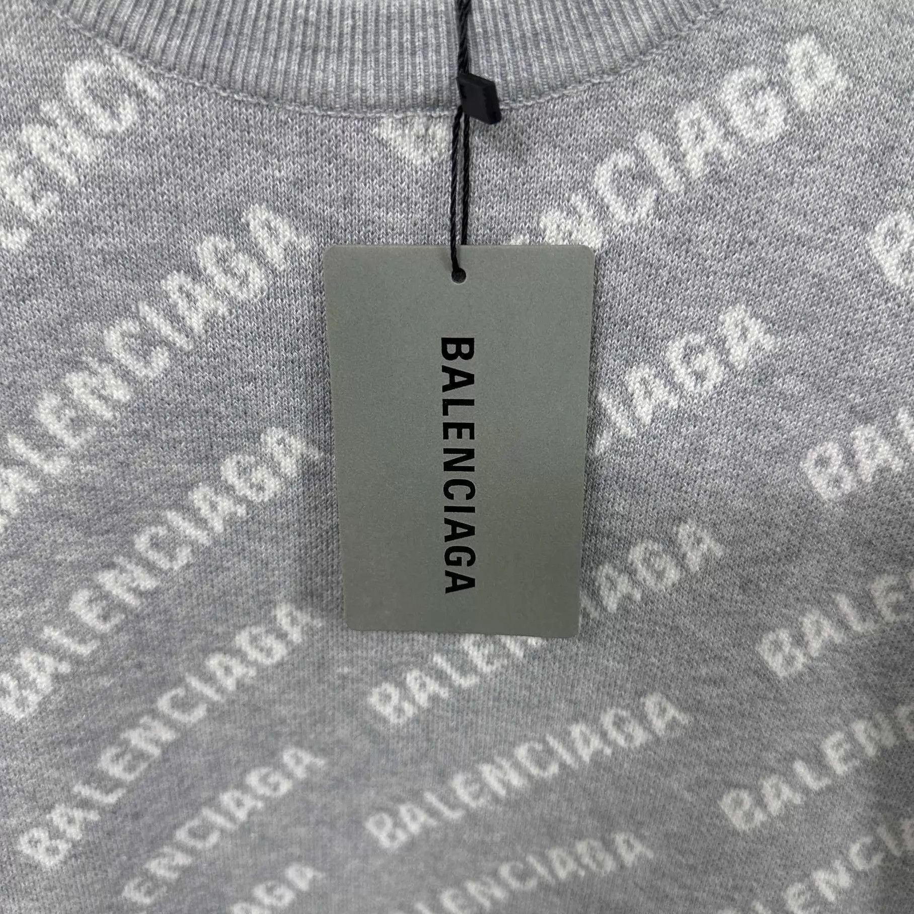 Balenciaga Balenciaga Gray Allover Print Sweater S Size US S / EU 44-46 / 1 - 4 Thumbnail