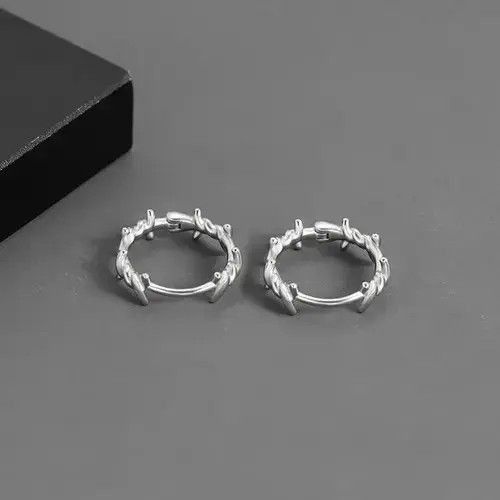 Other 100%925 silver retro punk earrings （1pairs） Size ONE SIZE - 4 Thumbnail