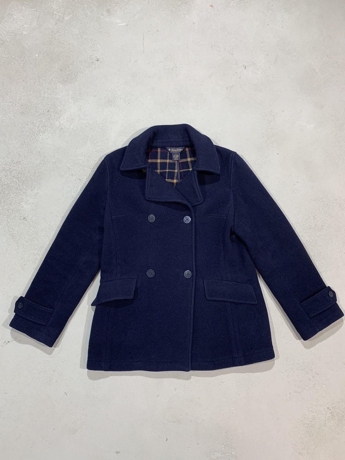 Image of Brooks Brothers Woool Coats 8 Size in Blue, Women's