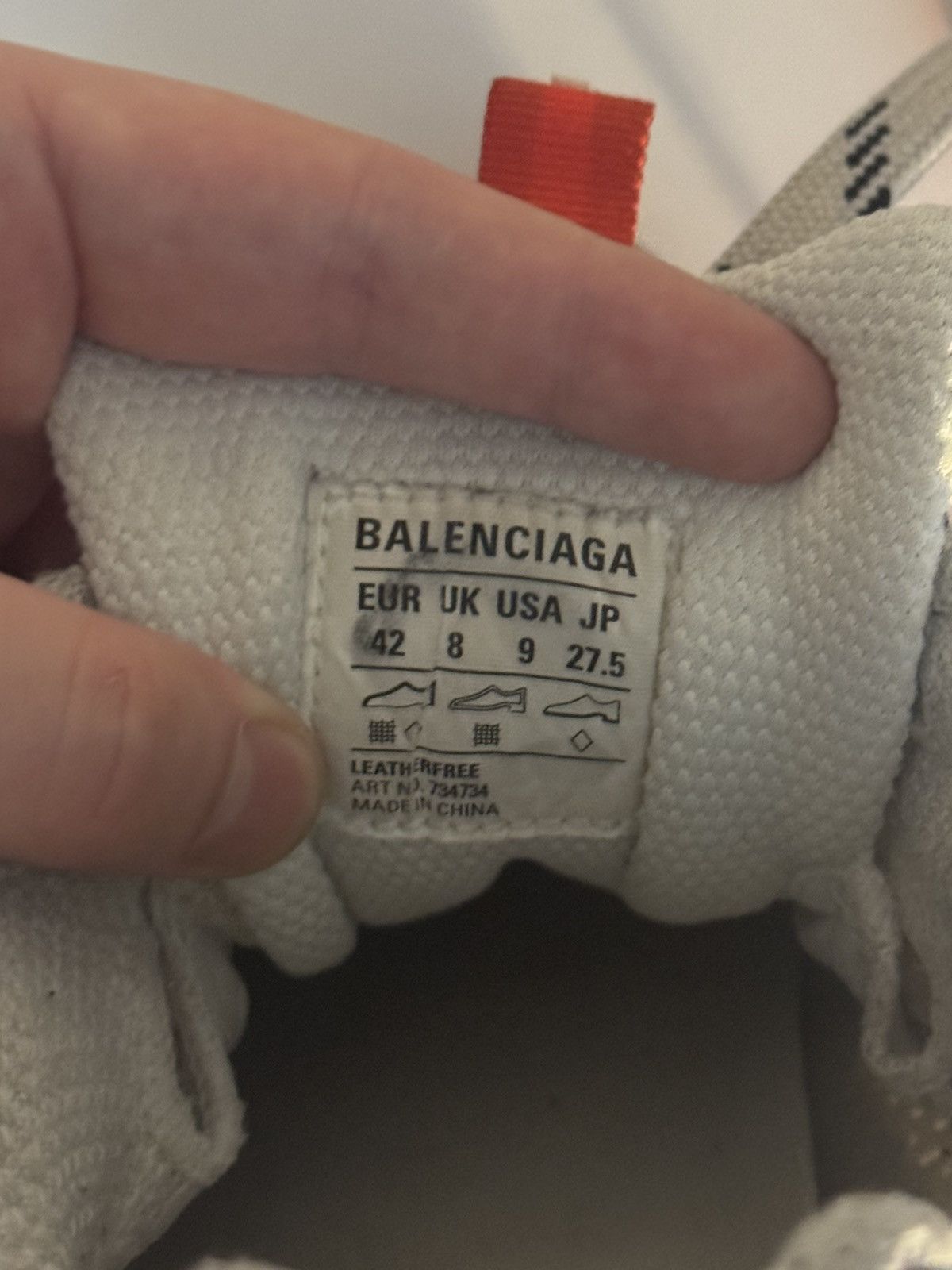 Balenciaga ✅Balenciaga 3xl White red 42 Size US 9 / EU 42 - 10 Thumbnail