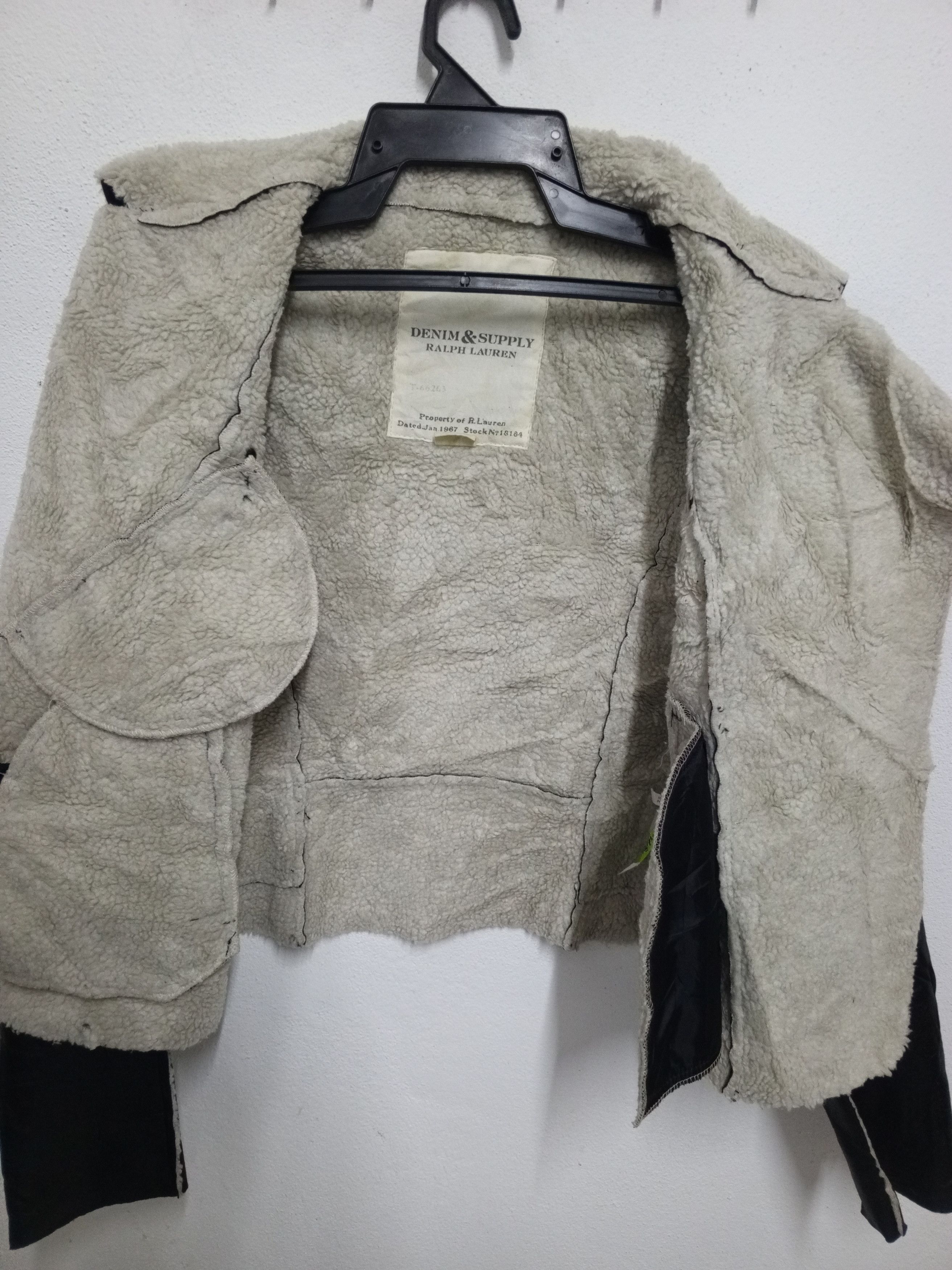 Ralph Lauren RL Denim&Supply Black Faux Leather Women's Motorcycle Jacket Size XS / US 0-2 / IT 36-38 - 6 Thumbnail