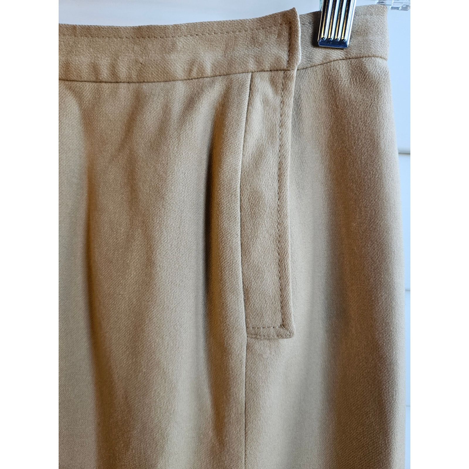 Pendleton Young Pendleton Vintage Wool Khaki High Waist A-Line Skirt Size 28" / US 6 / IT 42 - 4 Thumbnail