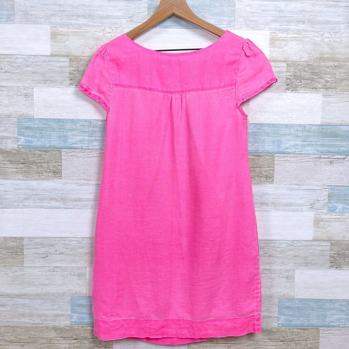 Vineyard Vines Vineyard Vines Linen Side Pocket Shift Dress Pink Womens XS Size XS / US 0-2 / IT 36-38 - 4 Thumbnail