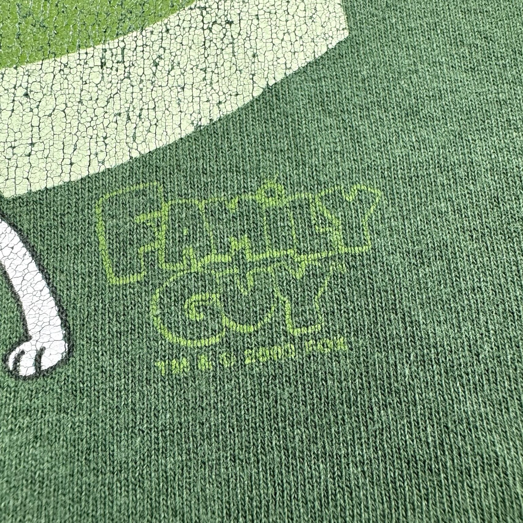 Delta VINTAGE Delta Family Guy T-Shirt Adult XL Green Faded Brian Funny Cartoon Y2K Thrashed Men Size US XL / EU 56 / 4 - 3 Thumbnail