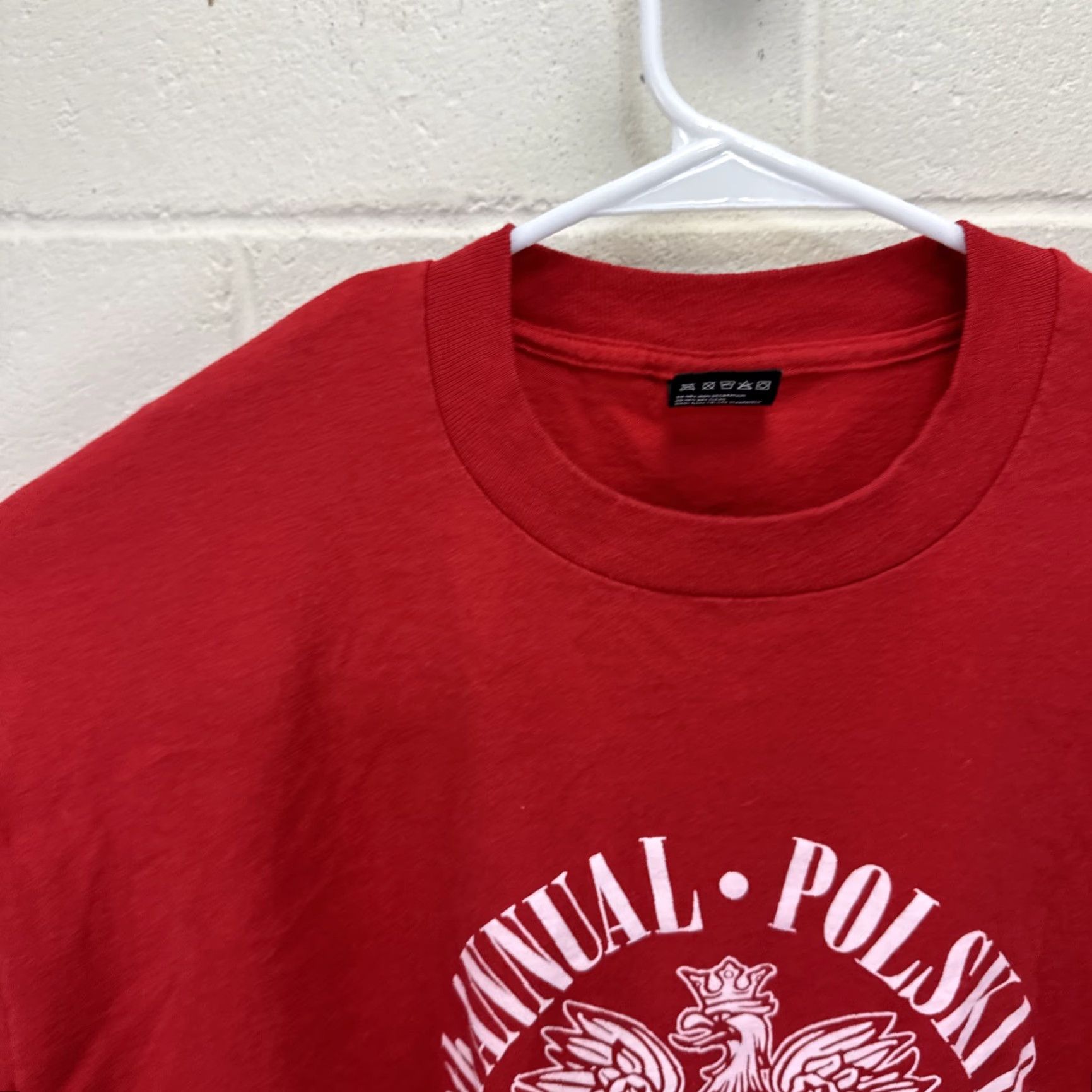 Fruit Of The Loom VINTAGE Fruit of the Loom T-Shirt Polish Poland City Festival 90s Polish & Proud Red 3XL Mens Shirt Size US XXL / EU 58 / 5 - 5 Thumbnail
