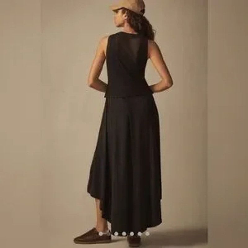 Anthropologie Daily Practice Anthropologie Black Forward Line Midi Dress Size M / US 6-8 / IT 42-44 - 2 Thumbnail