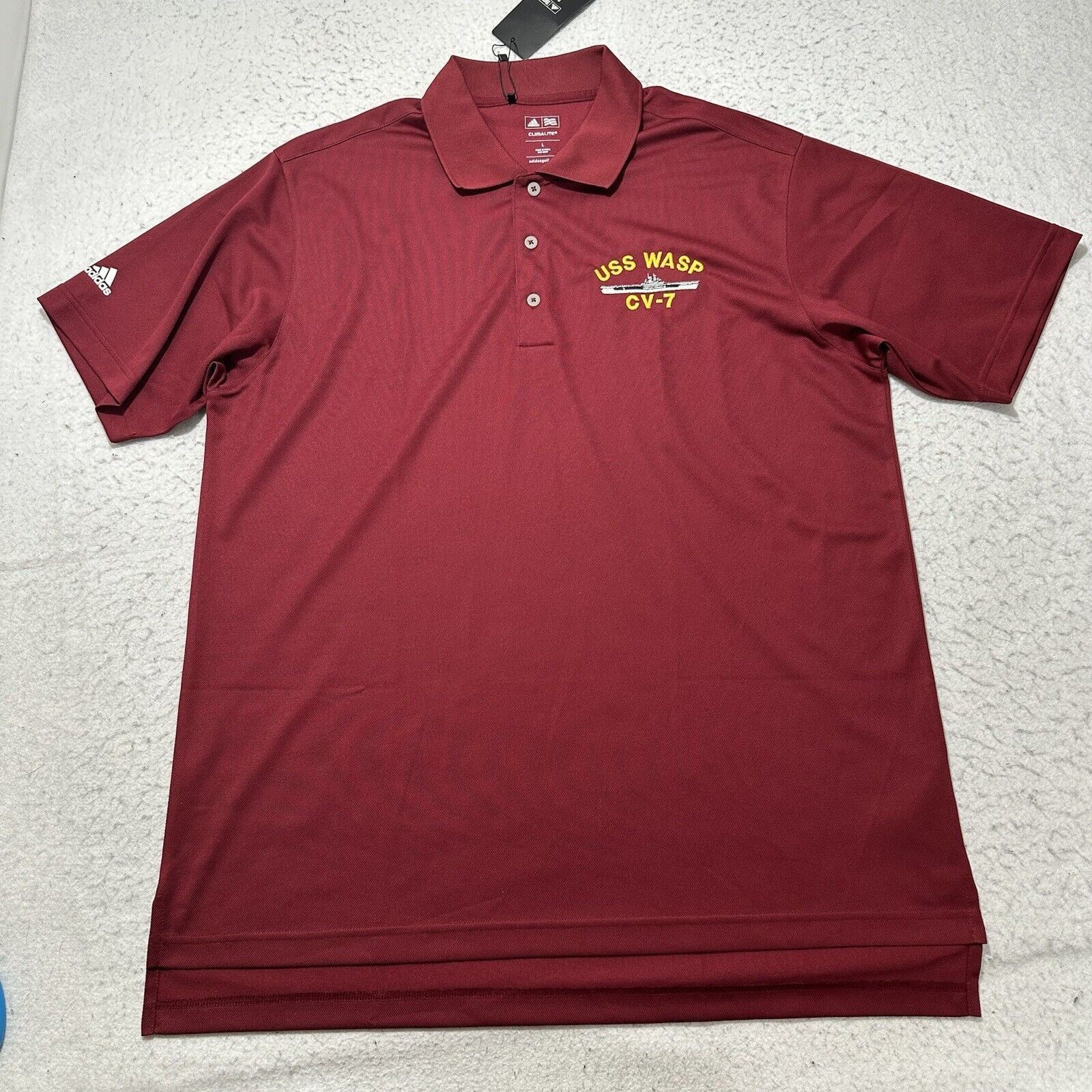 Adidas Adidas Golf Large Polo USS WASP CV-7 Navy Aircraft Carrier Size US L / EU 52-54 / 3 - 1 Thumbnail