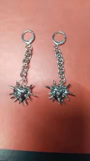 Japanese Brand × Vintage Heart Spike earrings Size ONE SIZE - 3 Thumbnail