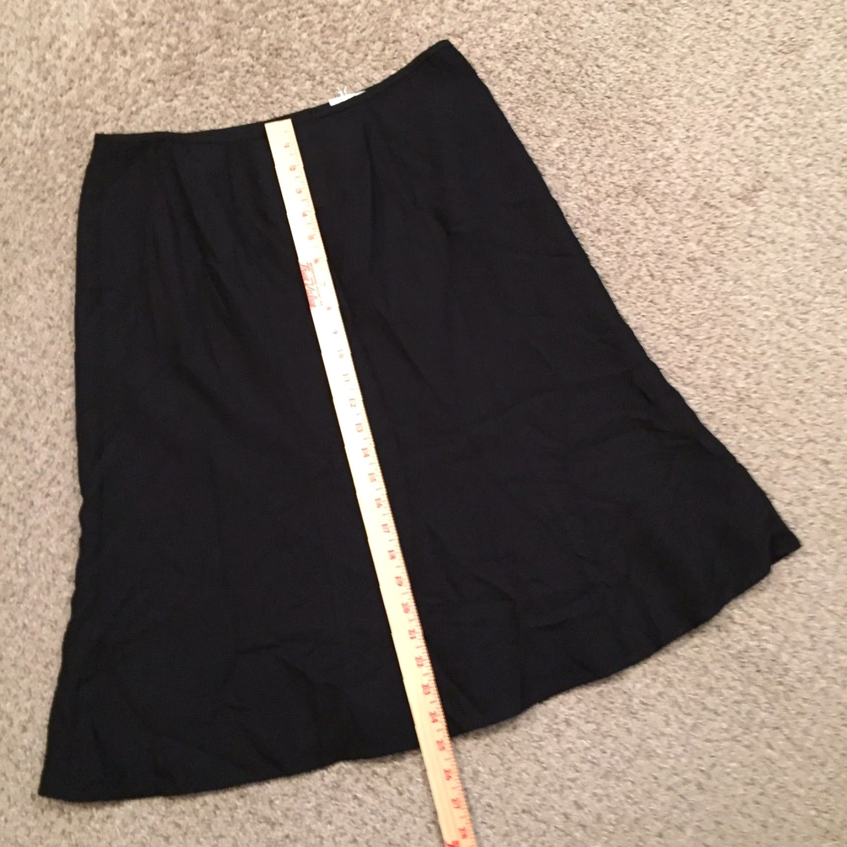 Vintage Le Suit Skirt Knee Length Black Lined Polka Dot Size 12 Women A-Line Regular Polyester Rayon Vintage No Dry Clean Only Pants? Size 34" / US 12 / IT 48 - 4 Thumbnail