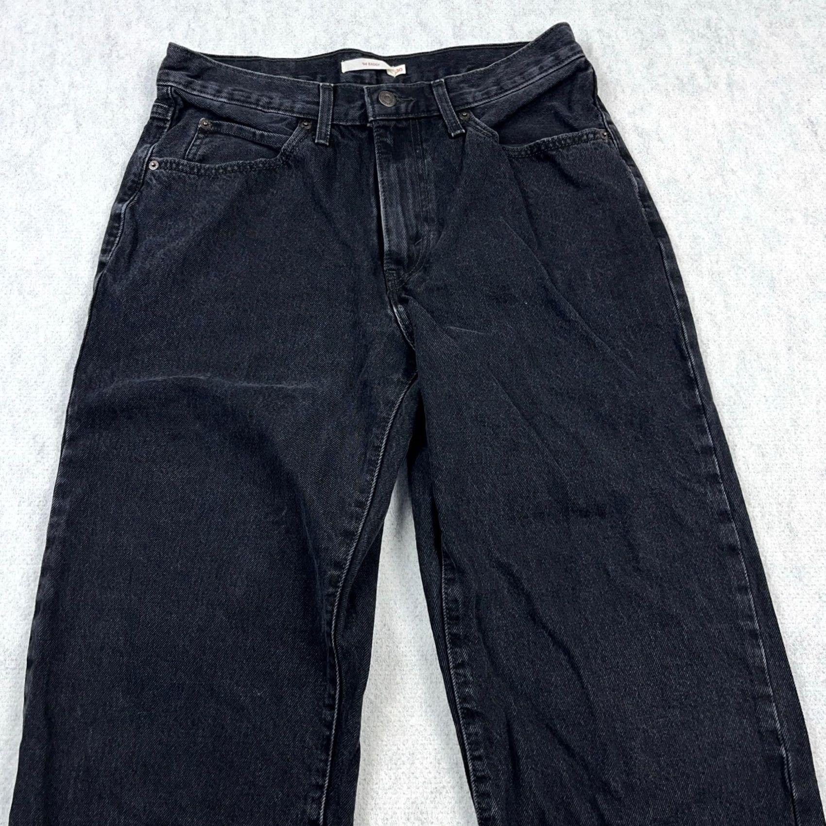 Levi's Levi's Jeans Women 30 Black 94 Baggy Straight Leg Relaxed 5-Pocket Denim Medium Wash Vintage: No Womens Jeans 80s 90s Retro USA Shirt Size 30" / US 8 / IT 44 - 3 Thumbnail