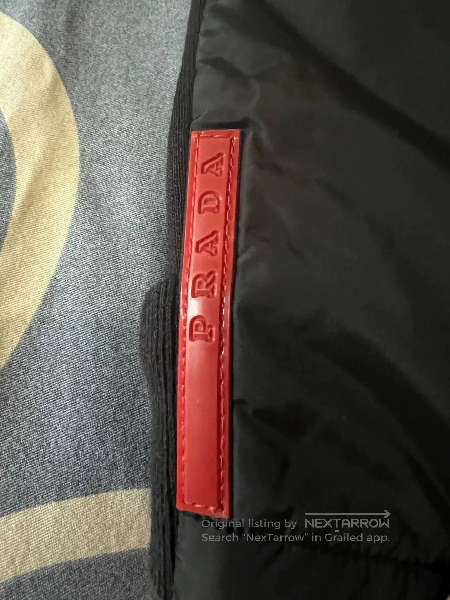 Prada prada classic red logo zip-up jacket. Size US L / EU 52-54 / 3 - 4 Thumbnail