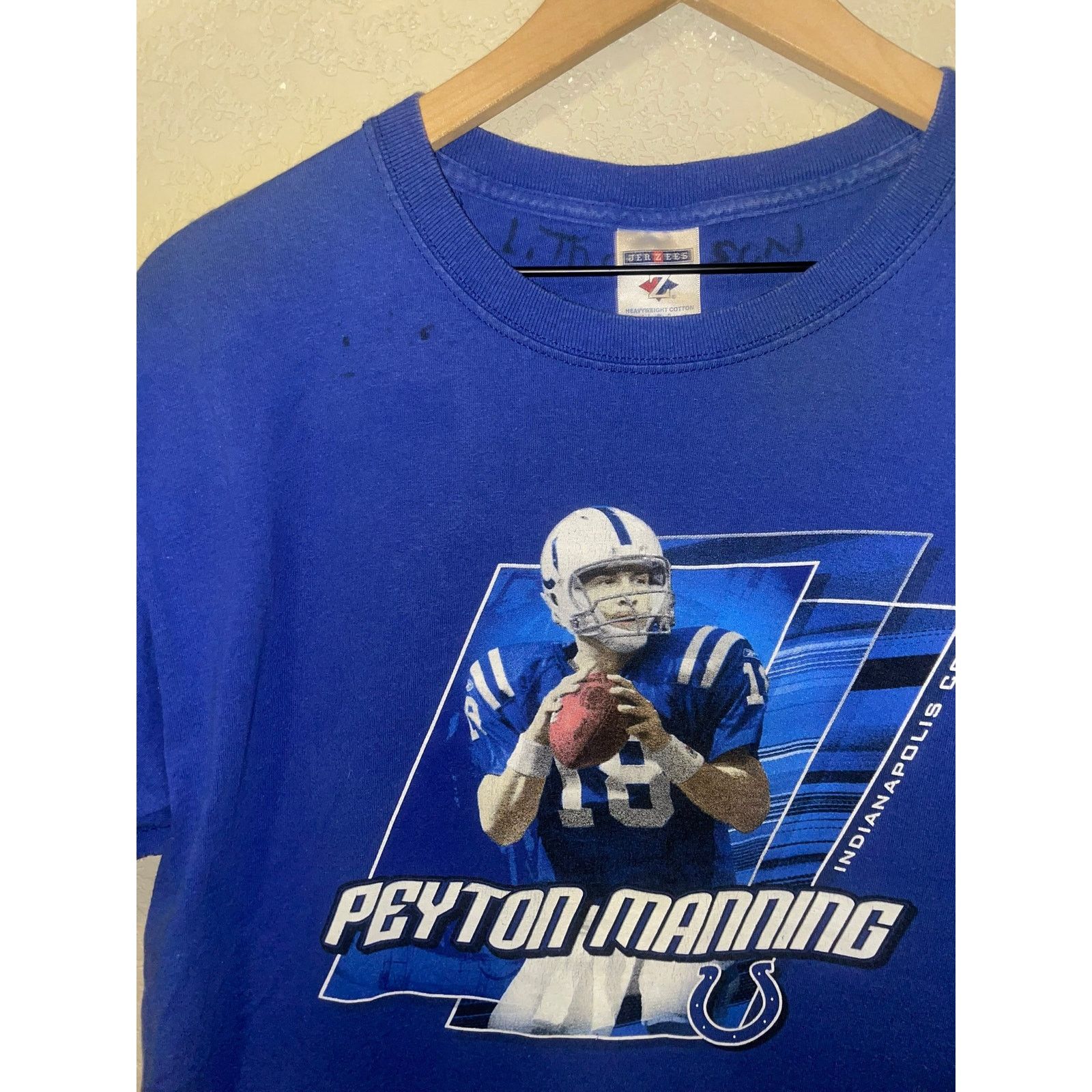 Jerzees Vintage Peyton Manning Shirt Indianapolis Colts Tee 2000s L Size US L / EU 52-54 / 3 - 6 Thumbnail