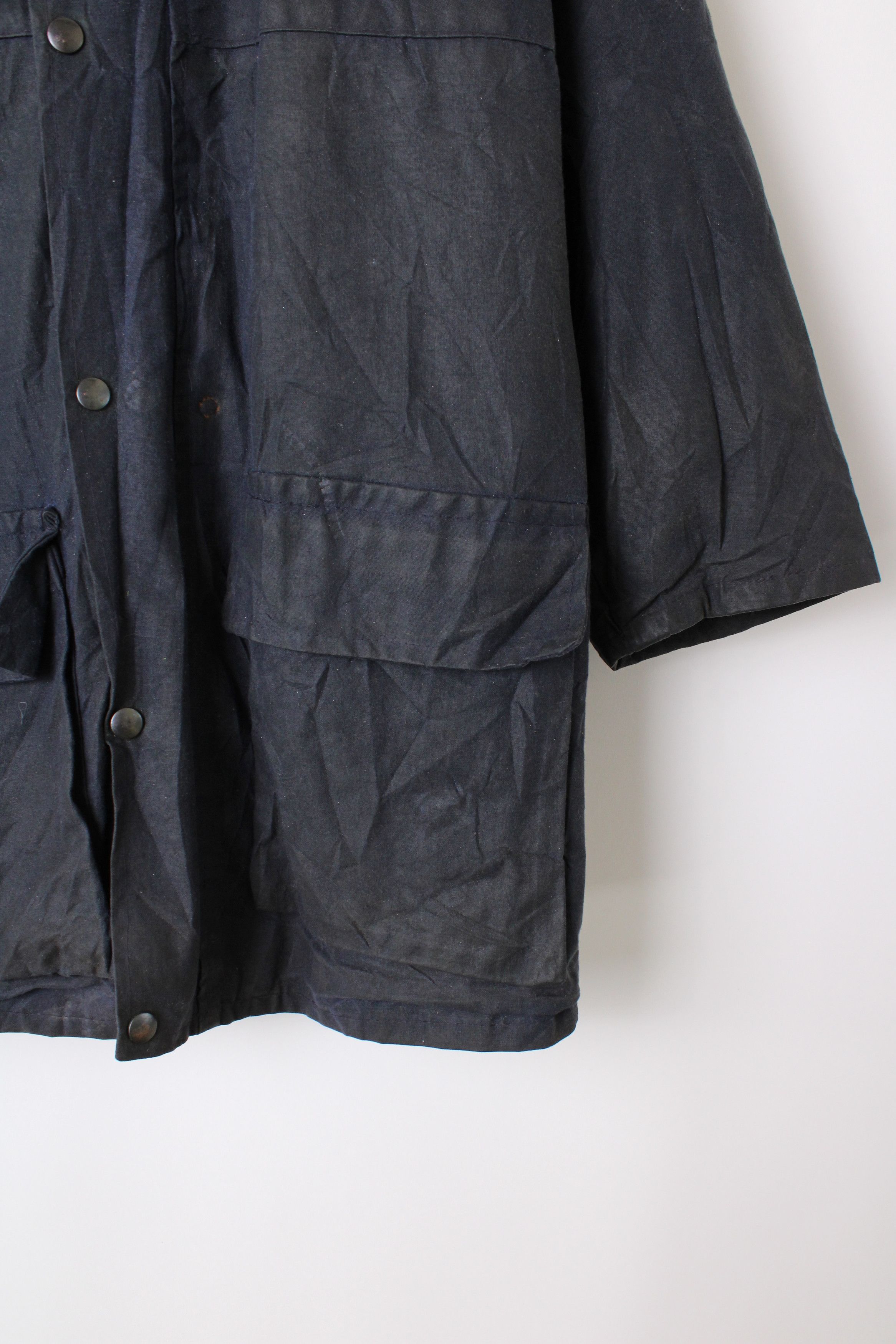 Vintage Vintage Waxed Parka Jacket Blue XS XXS Size US XXS / EU 40 - 3 Thumbnail