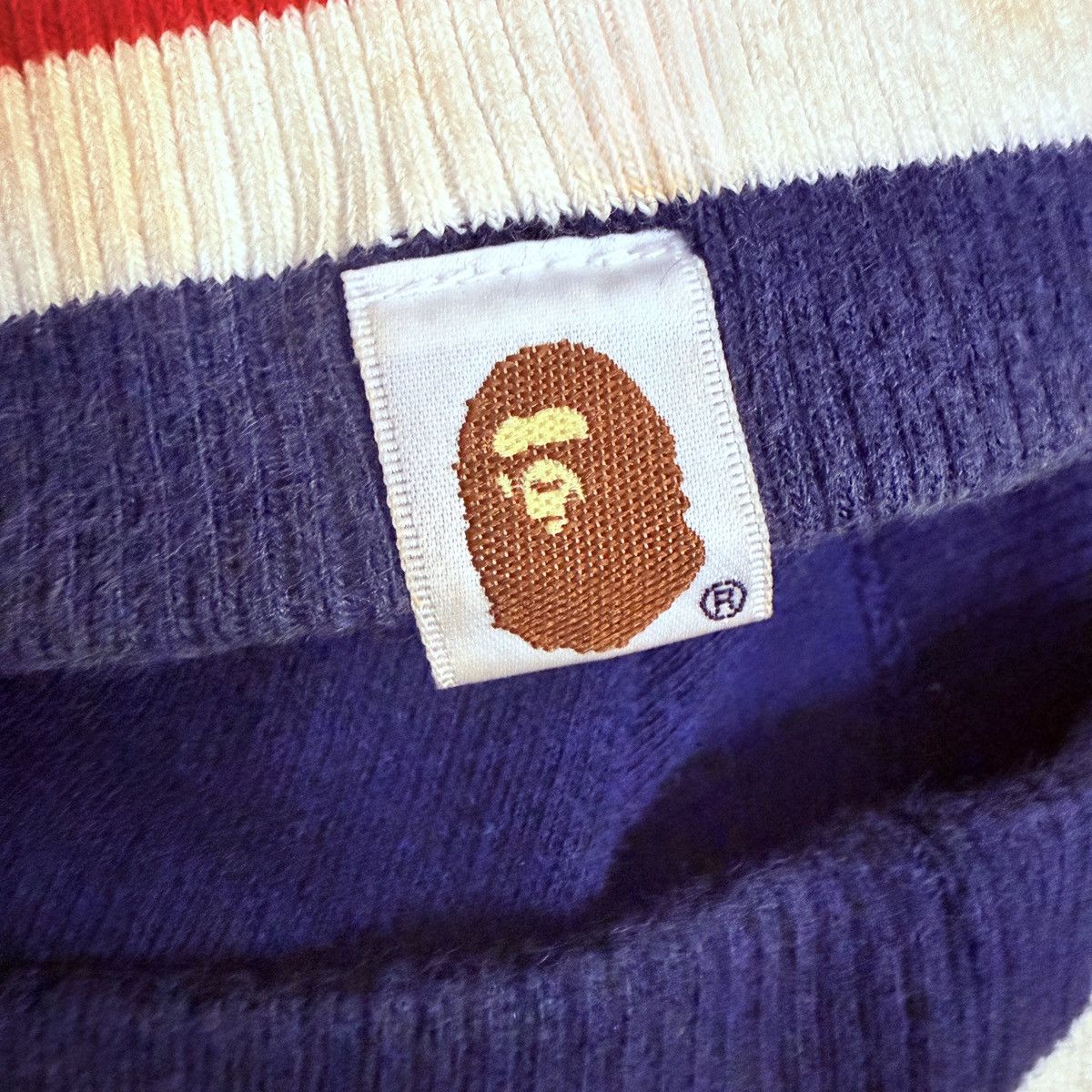 Bape Bape a Bathing ape collage knitwear vneck Size US M / EU 48-50 / 2 - 9 Thumbnail