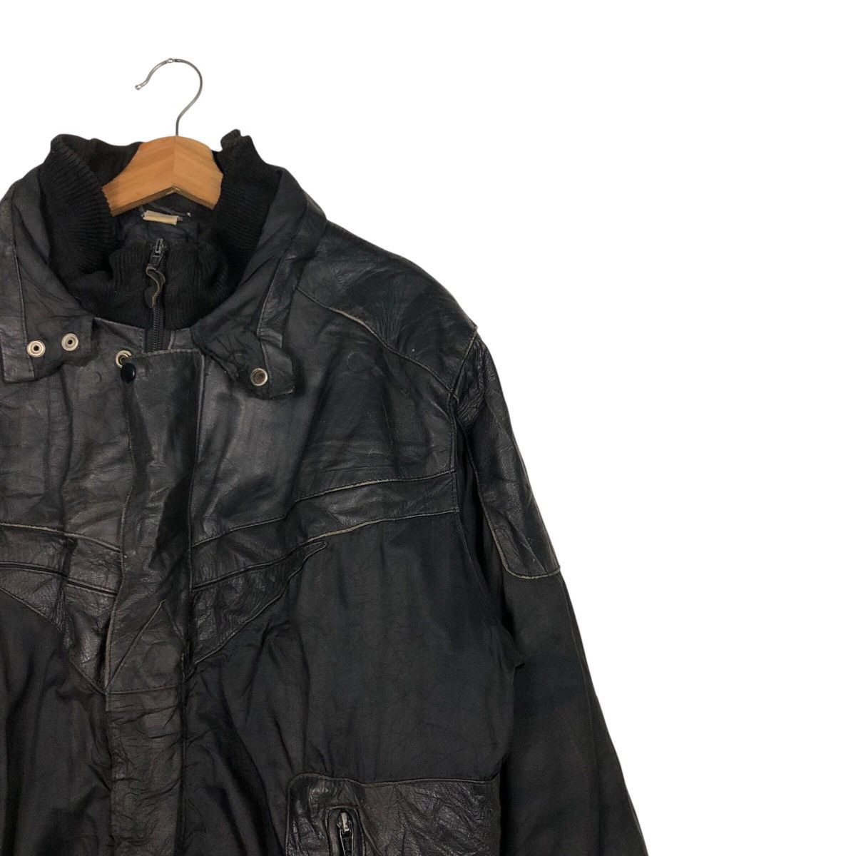 Japanese Brand 📌Vintage Biker Genuine Leather Jacket CKX Issey Miyake Size US M / EU 48-50 / 2 - 7 Thumbnail