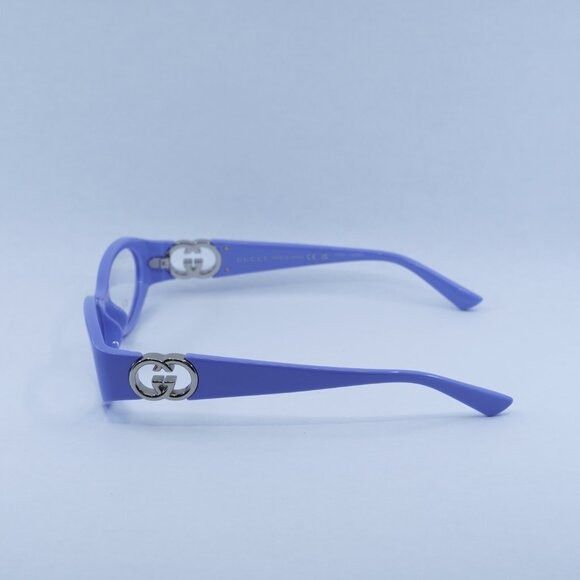 Gucci 🕶️ New Gucci GG1693O 003 Eyeglasses - Violet with Silver Size ONE SIZE - 8 Thumbnail