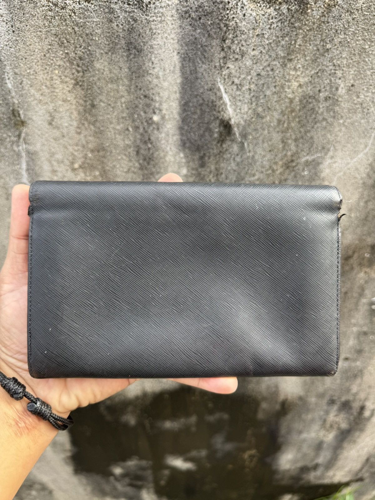Prada PRADA Long Wallet Safiano Leather Black Auth Size ONE SIZE - 4 Thumbnail