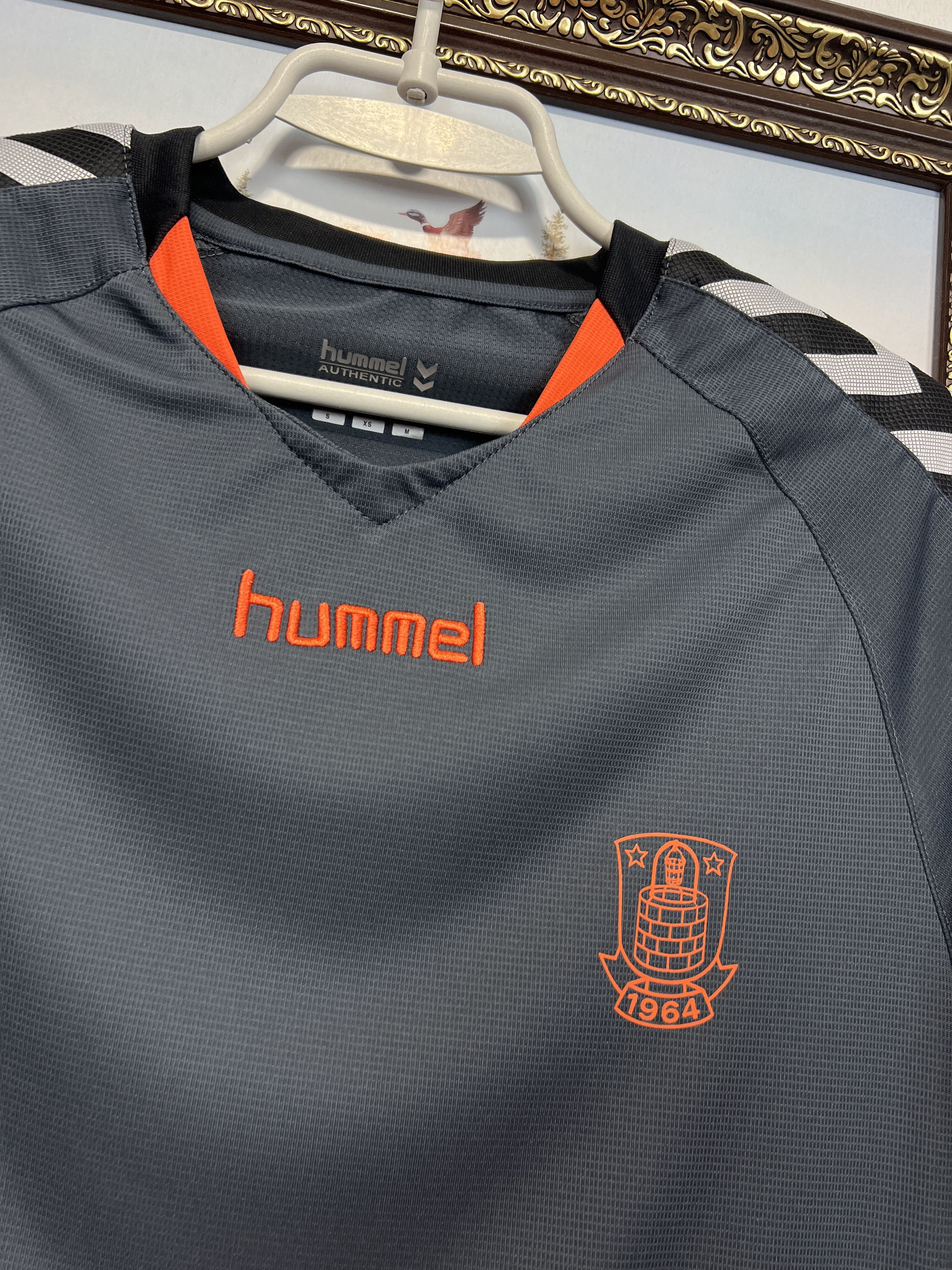 Hummel Brondby football shirt Soccer Train Jersey Sport Trikot Rare Size US S / EU 44-46 / 1 - 3 Thumbnail