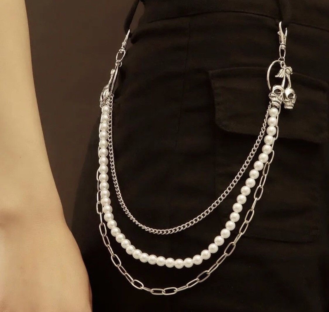 Jewelry Punk Waist Pants Chain Wallet Chain Skull Keychain Size ONE SIZE - 1 Thumbnail