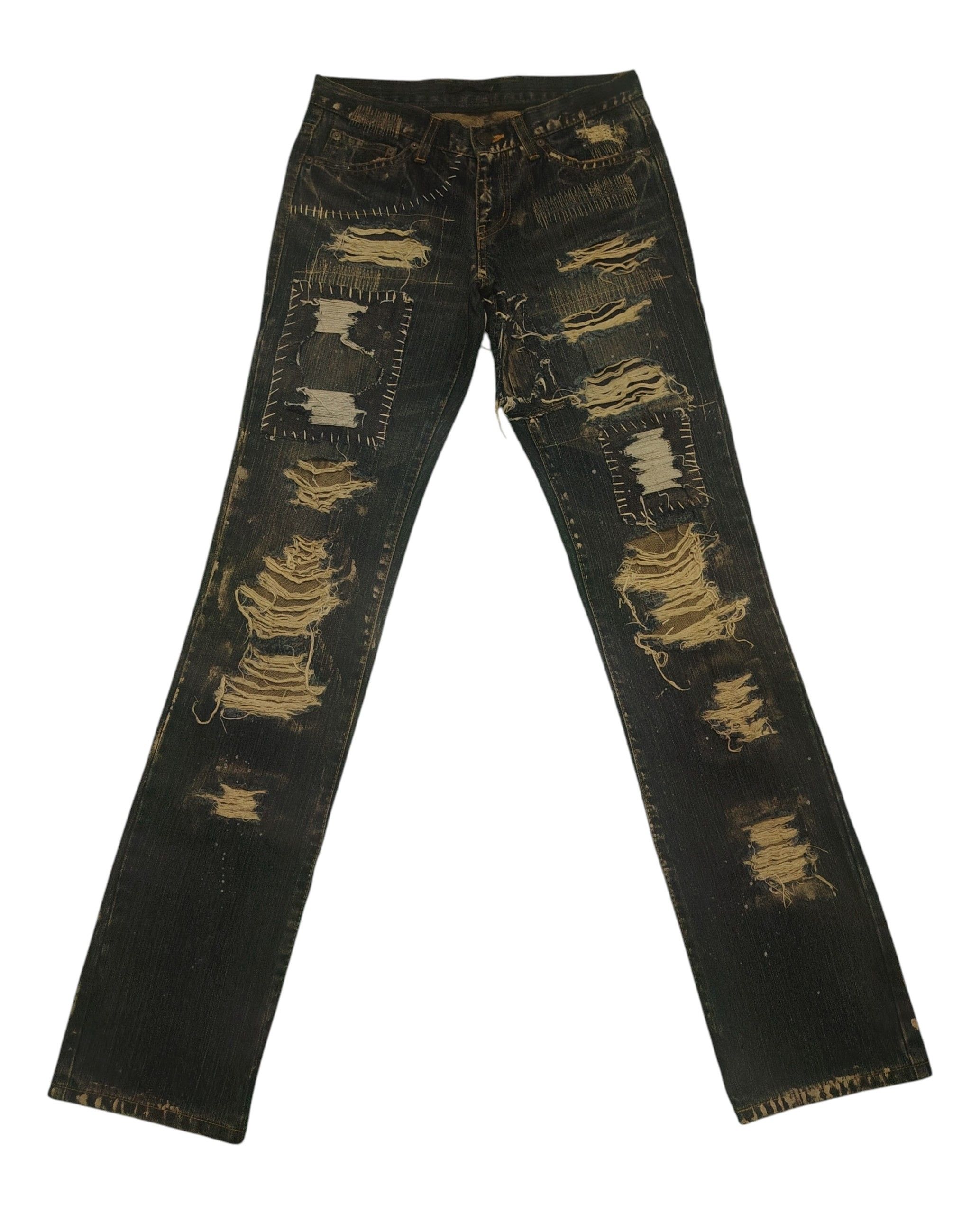 Who Decides War Japanese Casper John Distressed Thrashed jeans Size US 28 / EU 44 - 1 Thumbnail