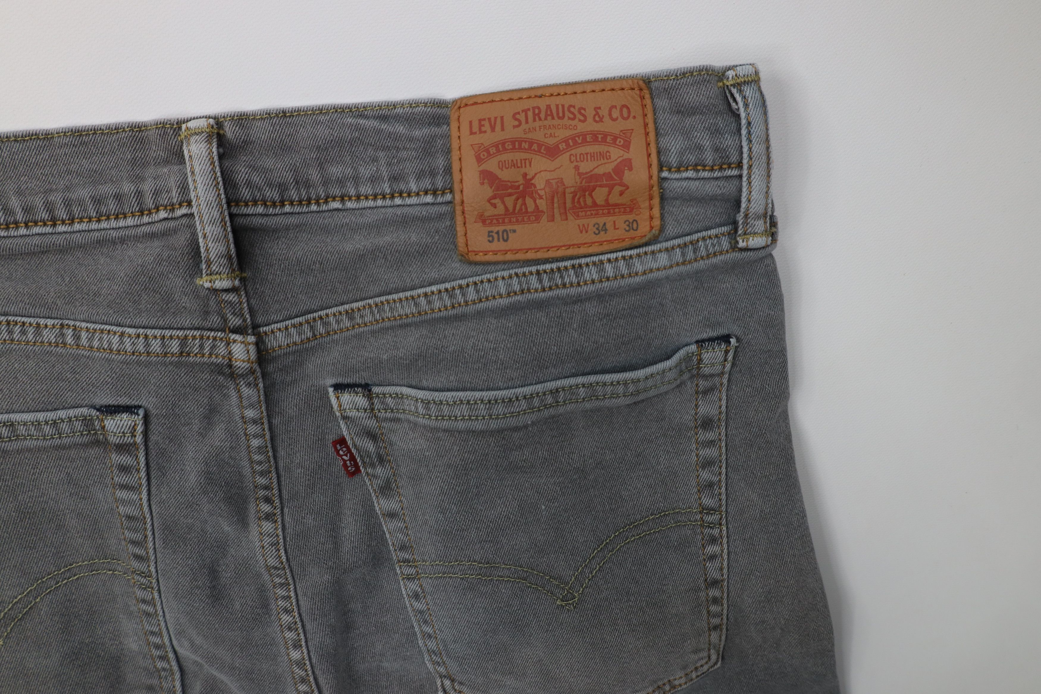 Levi's Vintage Y2K Levis 510 Stretch Skinny Fit Denim Jeans Gray Size US 34 / EU 50 - 13 Thumbnail