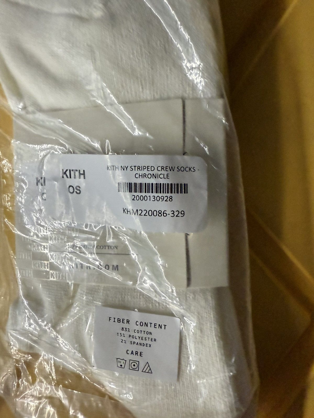 Kith Kith New York Striped Crew Socks in Chronicle FW24 One Size Size ONE SIZE - 6 Thumbnail