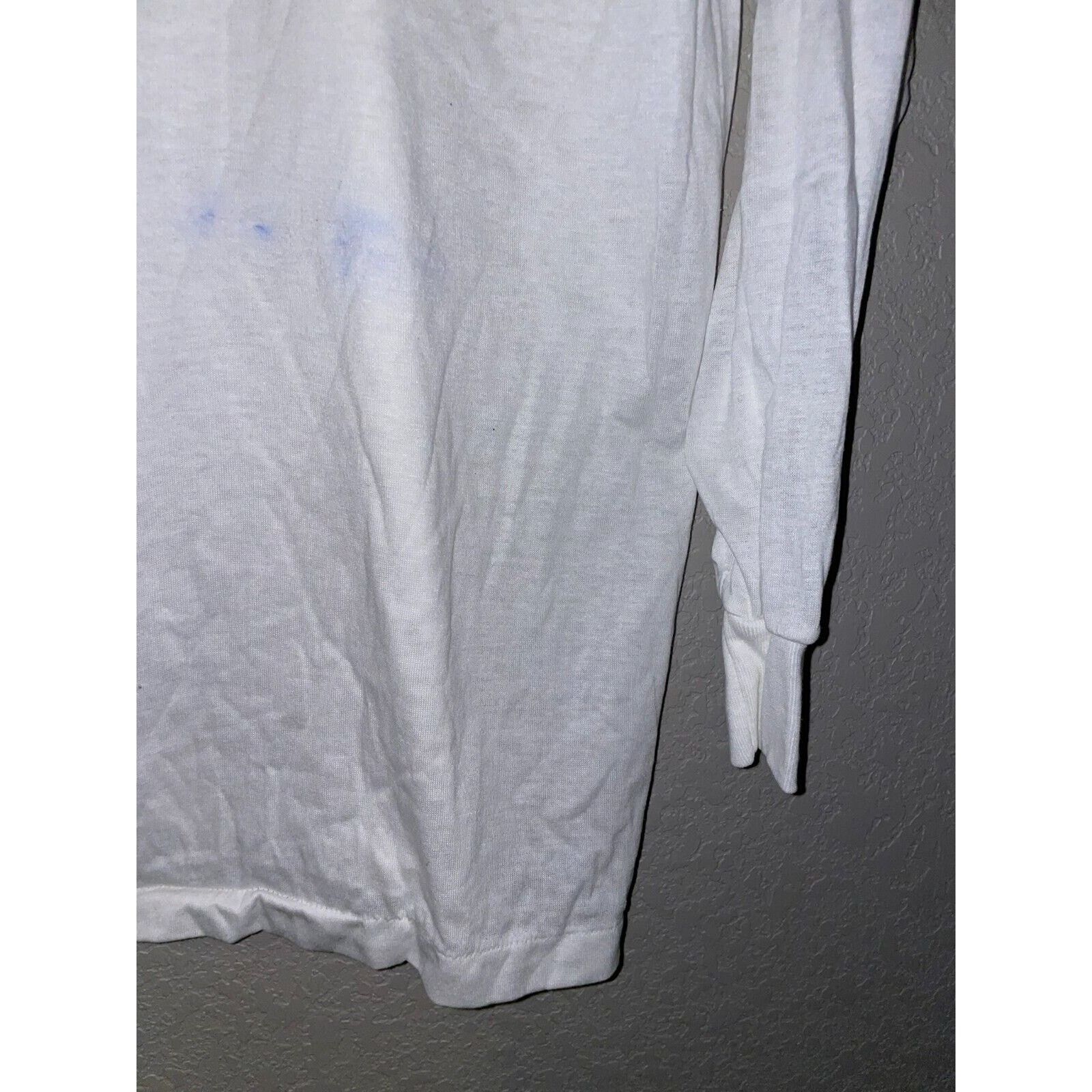 Vintage Vintage White Long Sleeve Shirt Test Print Tee 80s VTG Size US M / EU 48-50 / 2 - 9 Thumbnail