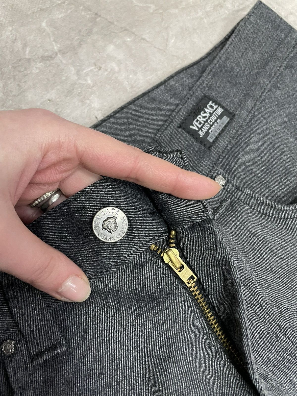 Versace Jeans Couture Versace Jeans Couture Straight Fit Vintage Gray Denim Size US 34 / EU 50 - 7 Thumbnail
