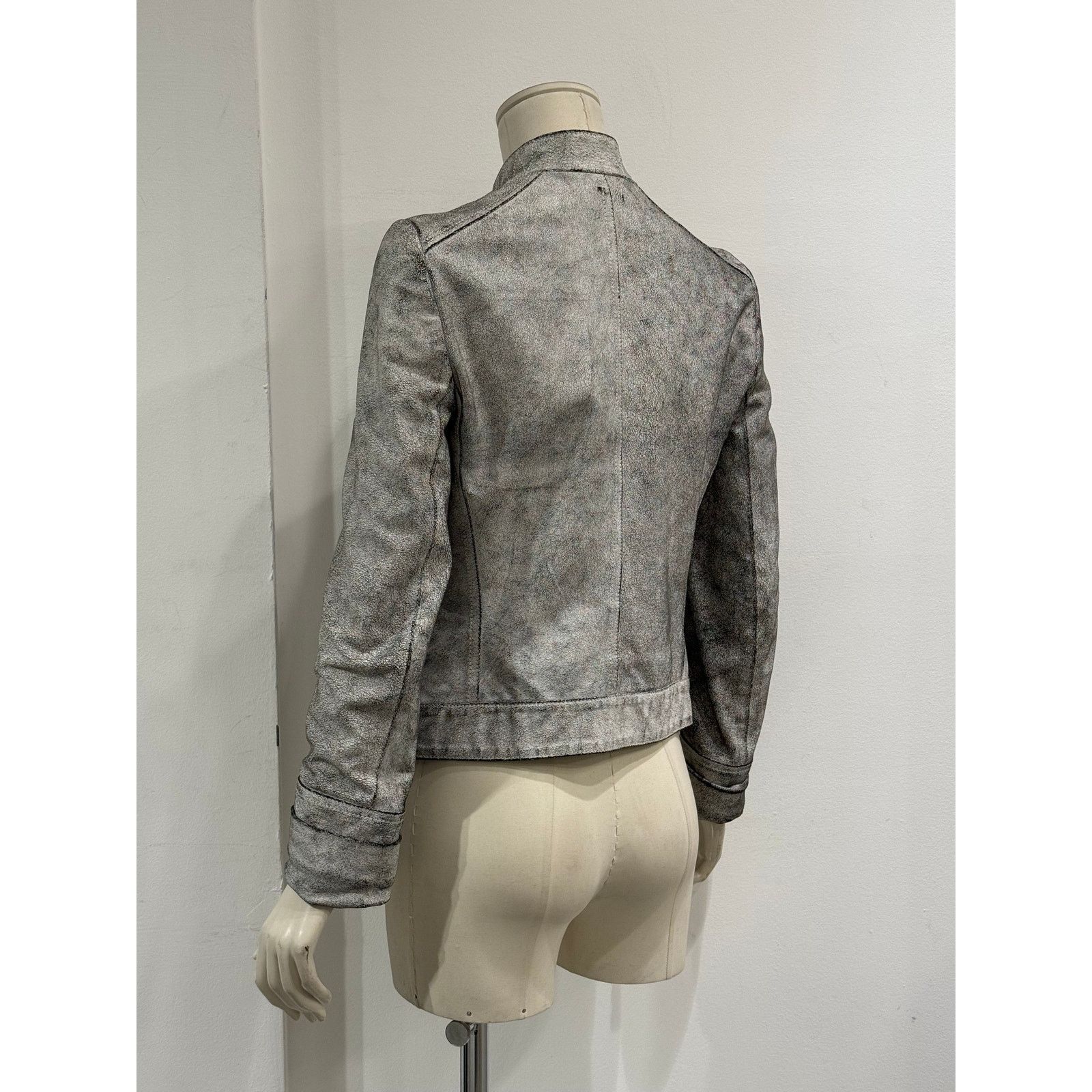 Ann Demeulemeester S/S2002 Ann Demeulemeester runway cracked Napoleon jacket Size XS / US 0-2 / IT 36-38 - 9 Thumbnail