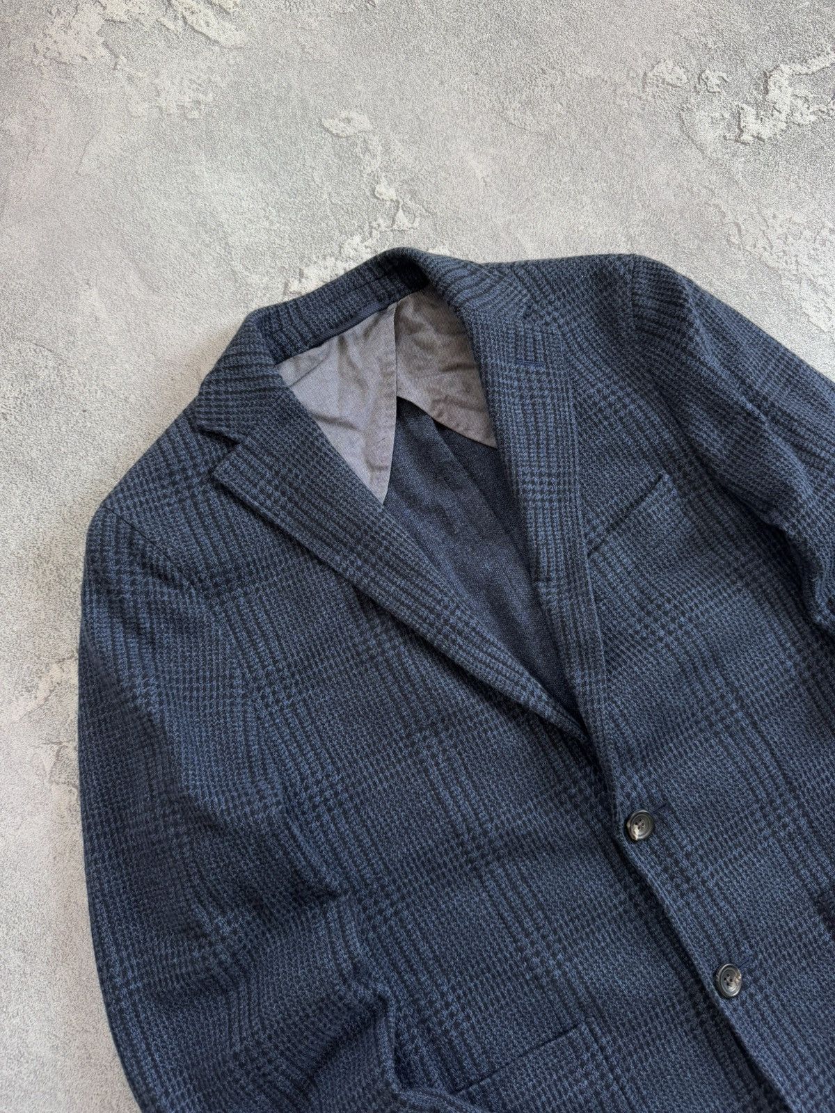 Designer × Hackett Hackett 38R MYF checkered knitwear blazer jacket button Size 38R - 2 Thumbnail