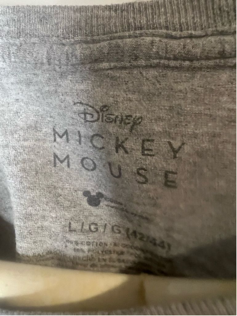 Disney Men's Disney Mickey Mouse T-Shirt Size L Gray Size US L / EU 52-54 / 3 - 3 Thumbnail