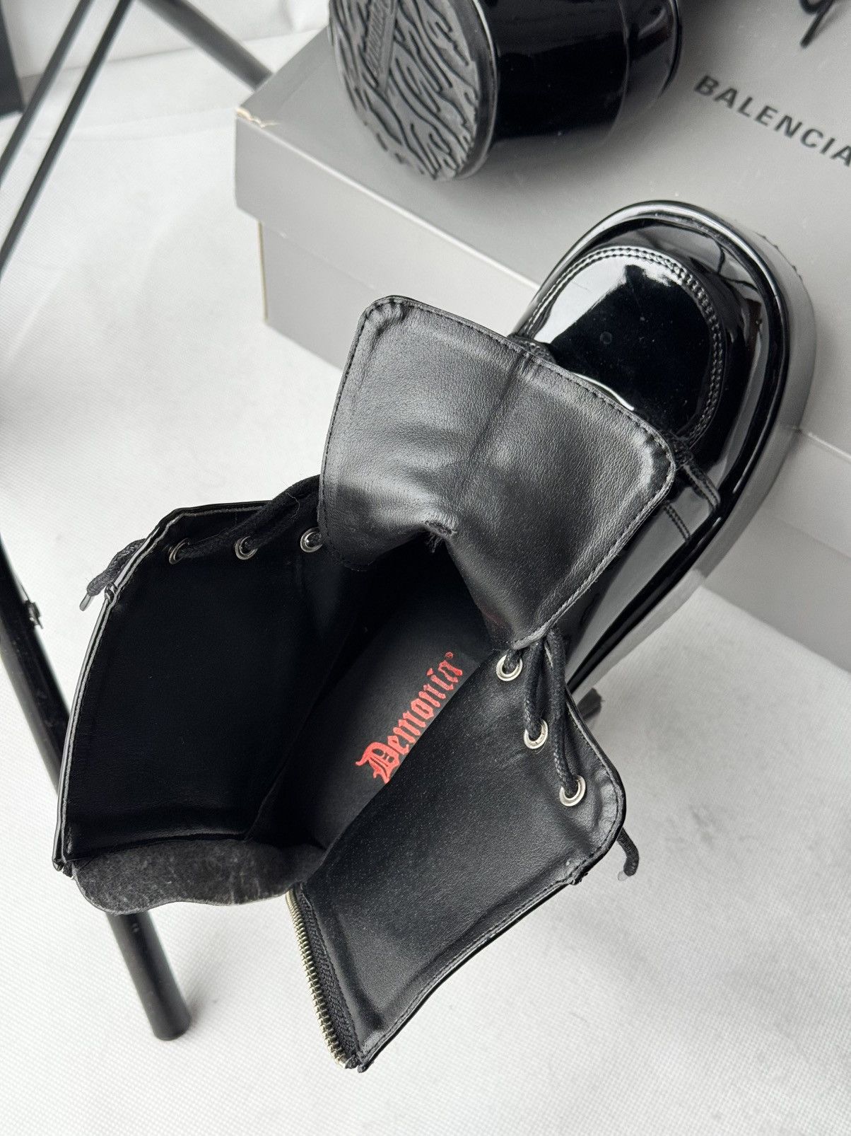 Demonia Cult Demonia Avant Garde Black Platform Hi Boots 10US Punk Grunge Size US 10 / IT 40 - 17 Thumbnail