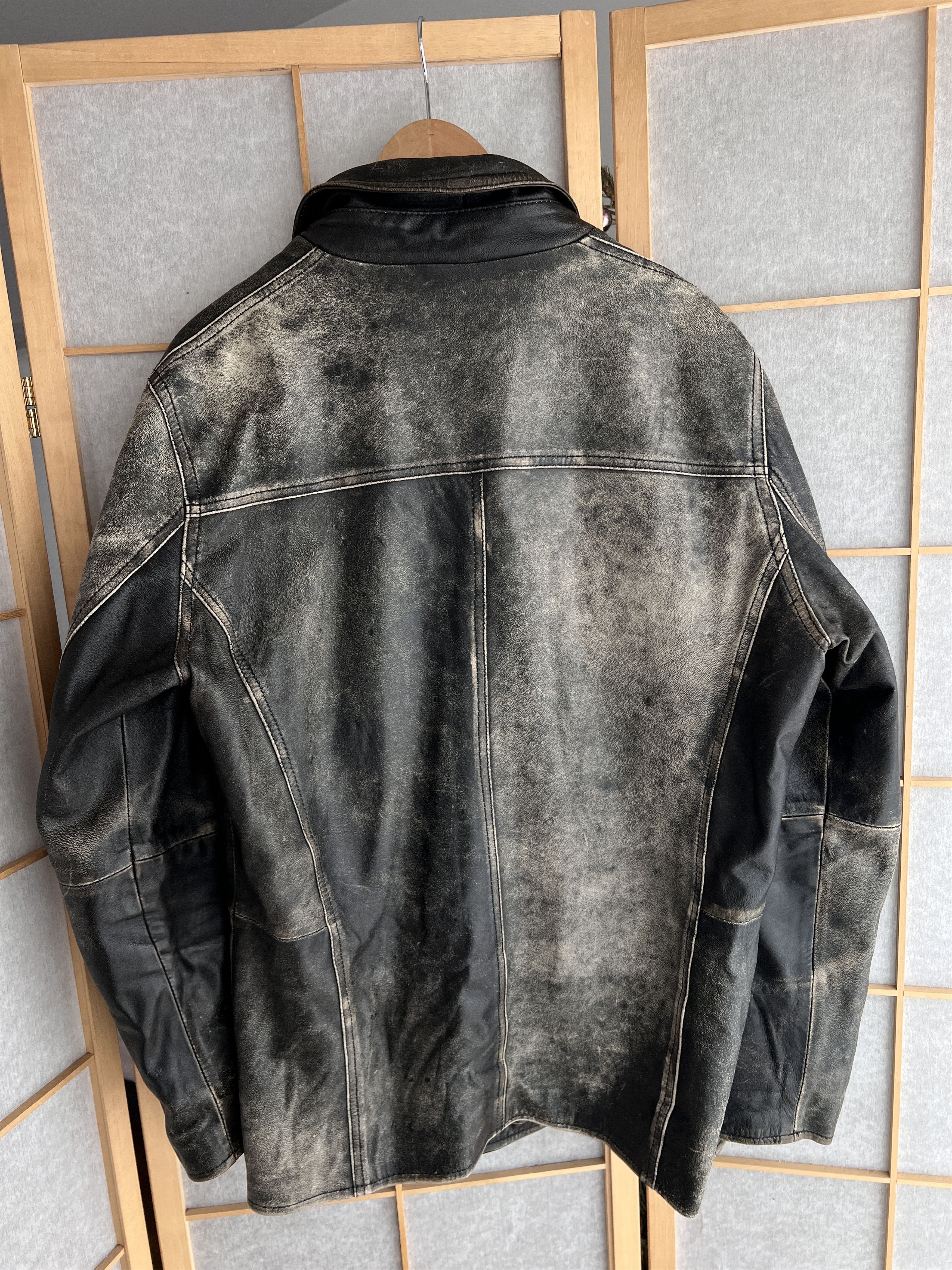 If Six Was Nine Diesel style true faded leather Jacket washed Vintage opium Size US M / EU 48-50 / 2 - 6 Thumbnail
