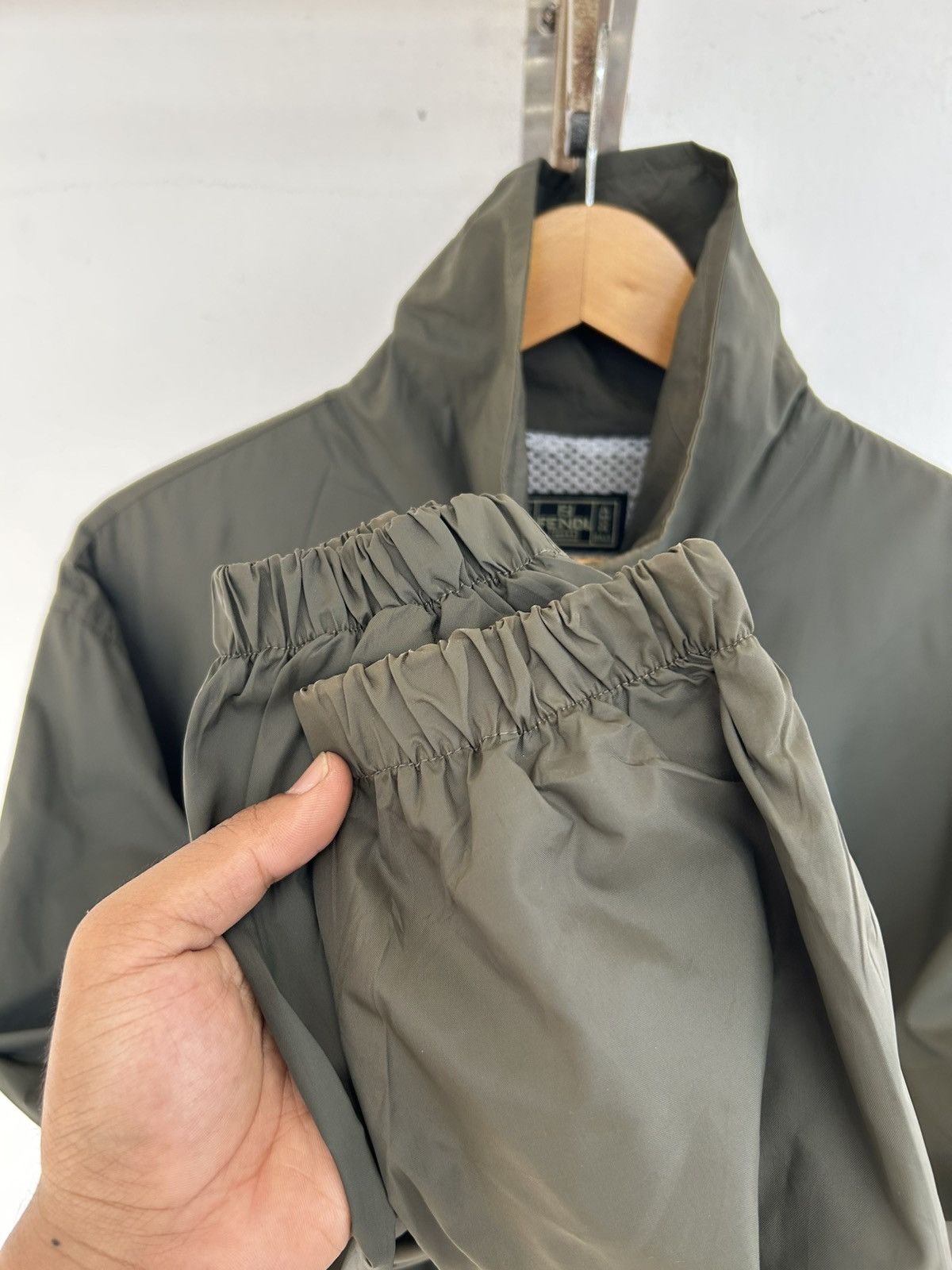 Fendi Fendi Jeans Green Army Nylon Coach Jacket Size US XL / EU 56 / 4 - 9 Thumbnail