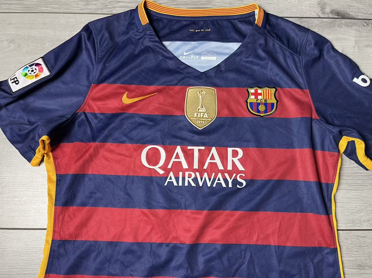 Nike Nike Messi Barcelona 2015 2016 FINAL champion Soccer Jersey Size US L / EU 52-54 / 3 - 4 Thumbnail