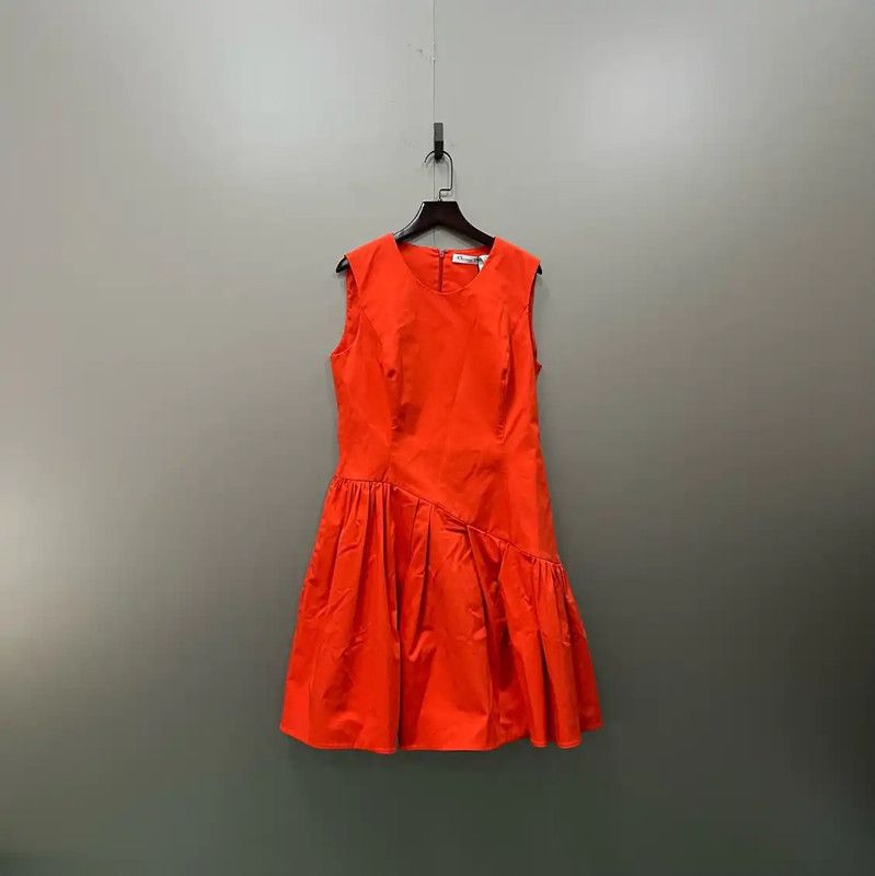 Dior Dior Summer Orange Sleeveless Dress 0089 Size ONE SIZE - 1 Thumbnail