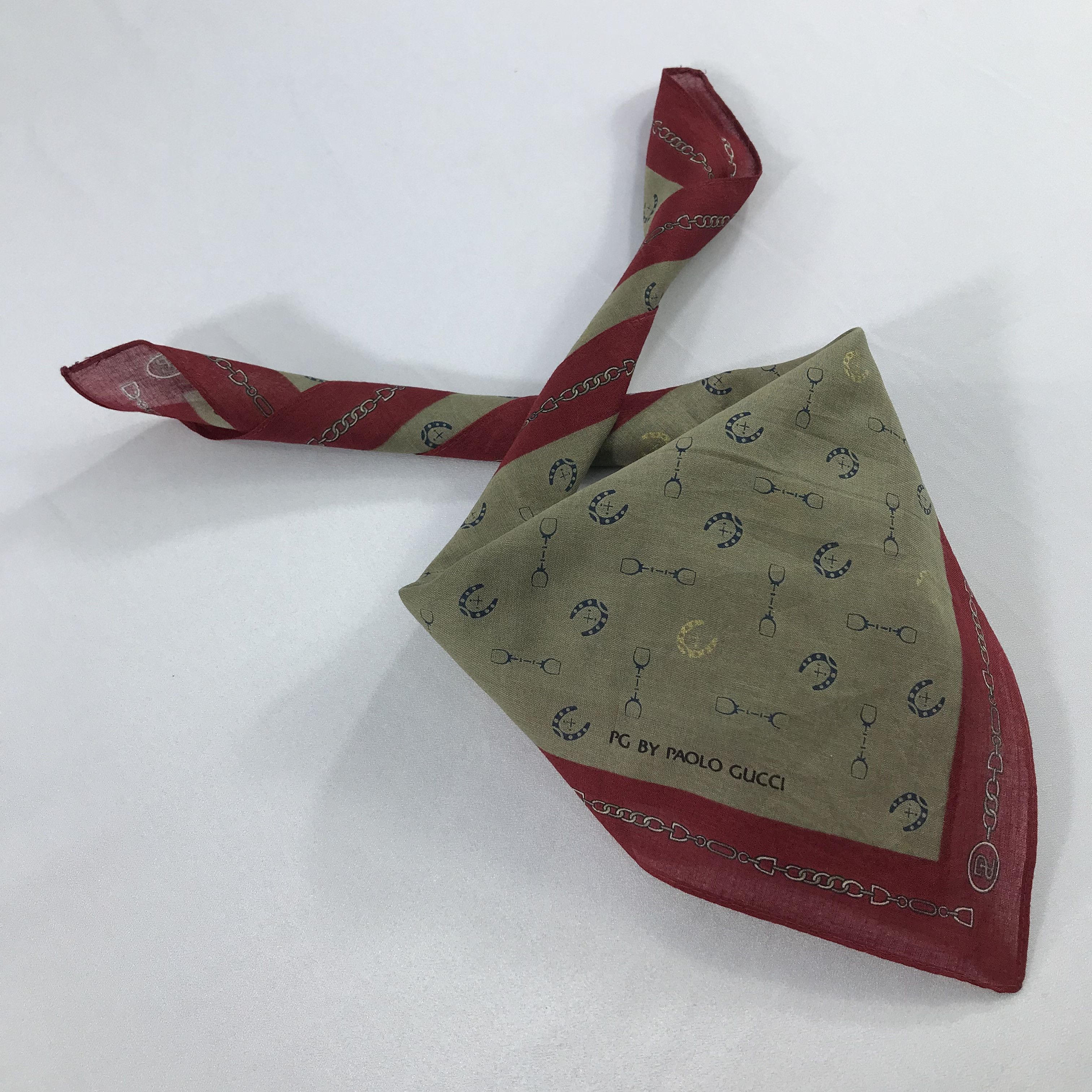 Paolo Gucci × Vintage Paolo Gucci Bandana / Handkerchief / Neckerchief - S2331 Size ONE SIZE - 4 Thumbnail