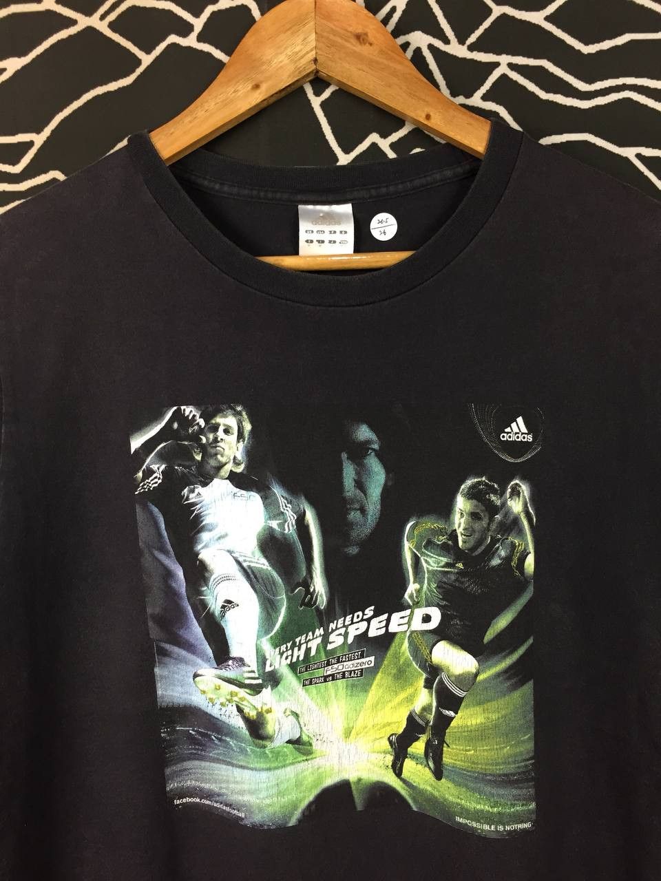 Adidas Vtg Adidas F50 Adizero Lionel Messi David Villa Tee Size US M / EU 48-50 / 2 - 3 Thumbnail