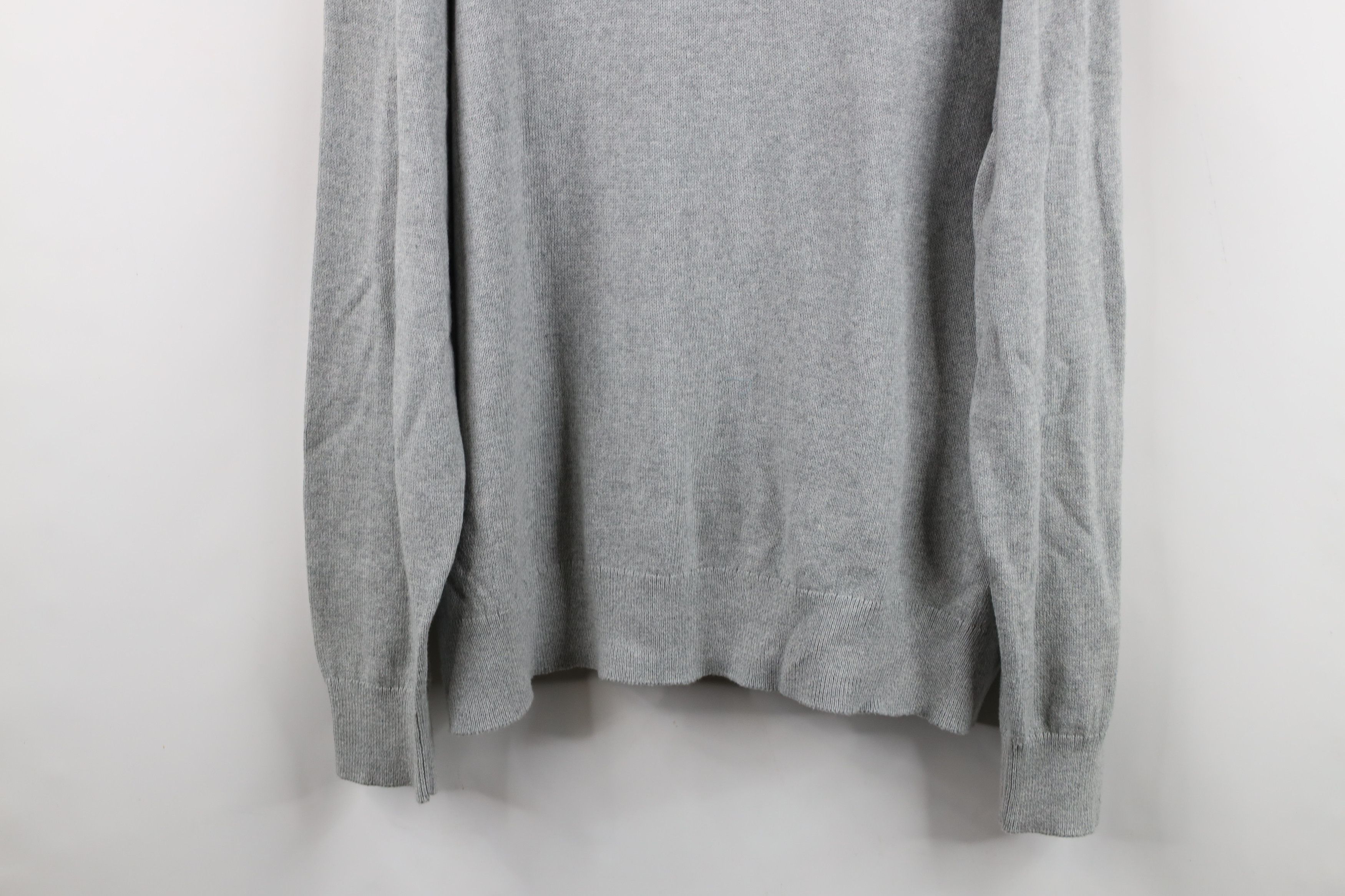 J.Crew New J Crew Cotton Ribbed Knit Half Zip Pullover Sweater Gray Size US XXL / EU 58 / 5 - 3 Thumbnail