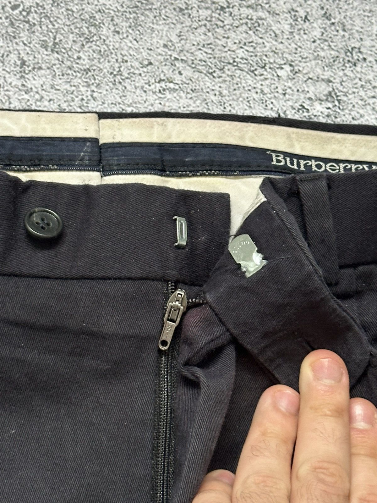 Burberry Vintage 90's Burberry Viscose Casual Pants Baggy Black Size US 33 - 6 Thumbnail