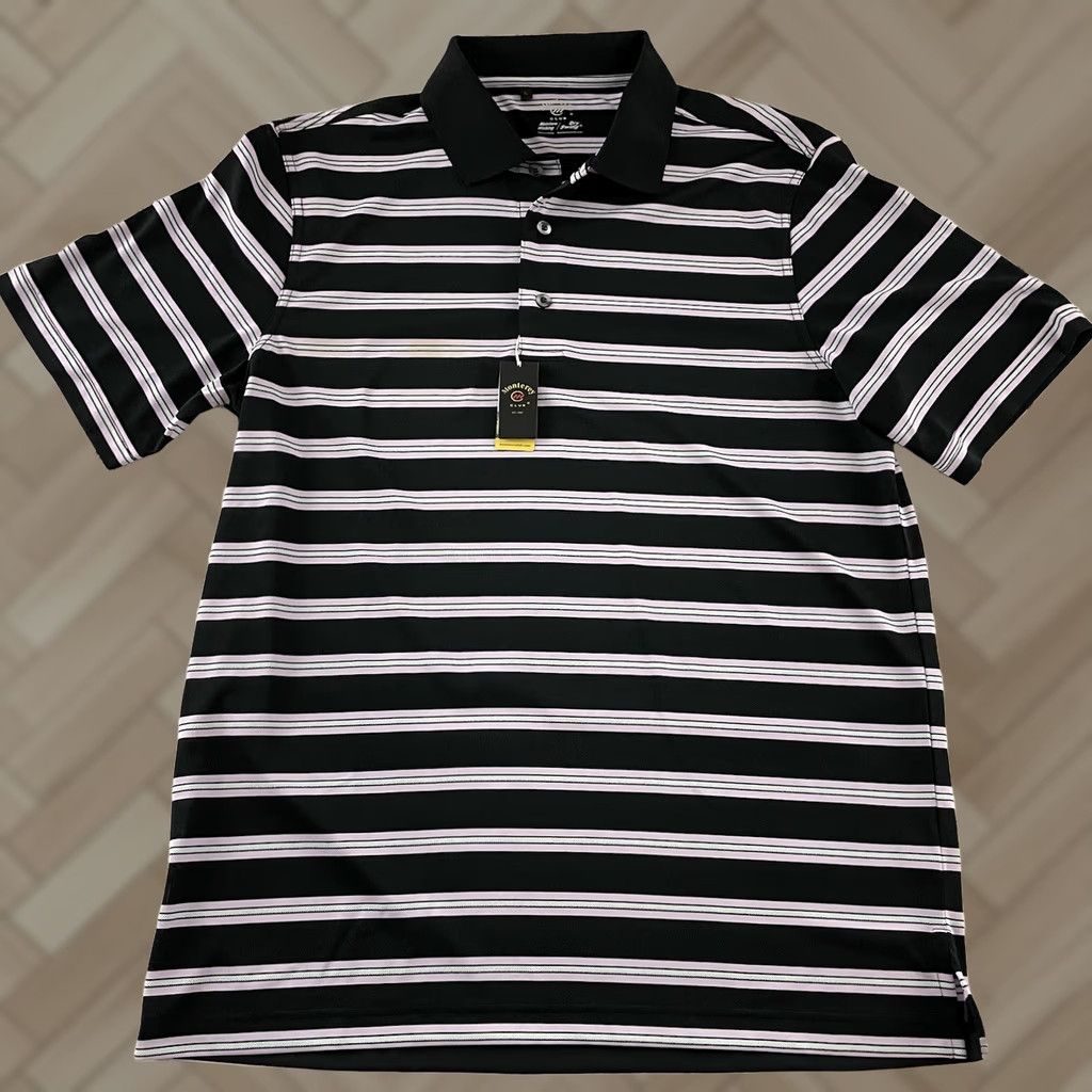 Vintage Monterey Shirt Polo Striped Short Sleeve Button-Up Men L Black Size US L / EU 52-54 / 3 - 1 Thumbnail