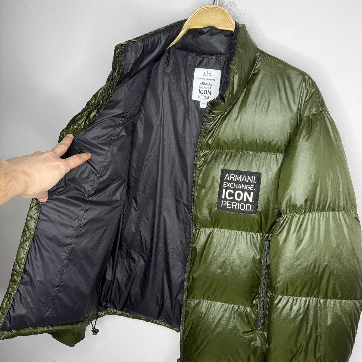 Emporio Armani Armani Icon Period Puffer Down Green Jacket Size US M / EU 48-50 / 2 - 12 Thumbnail