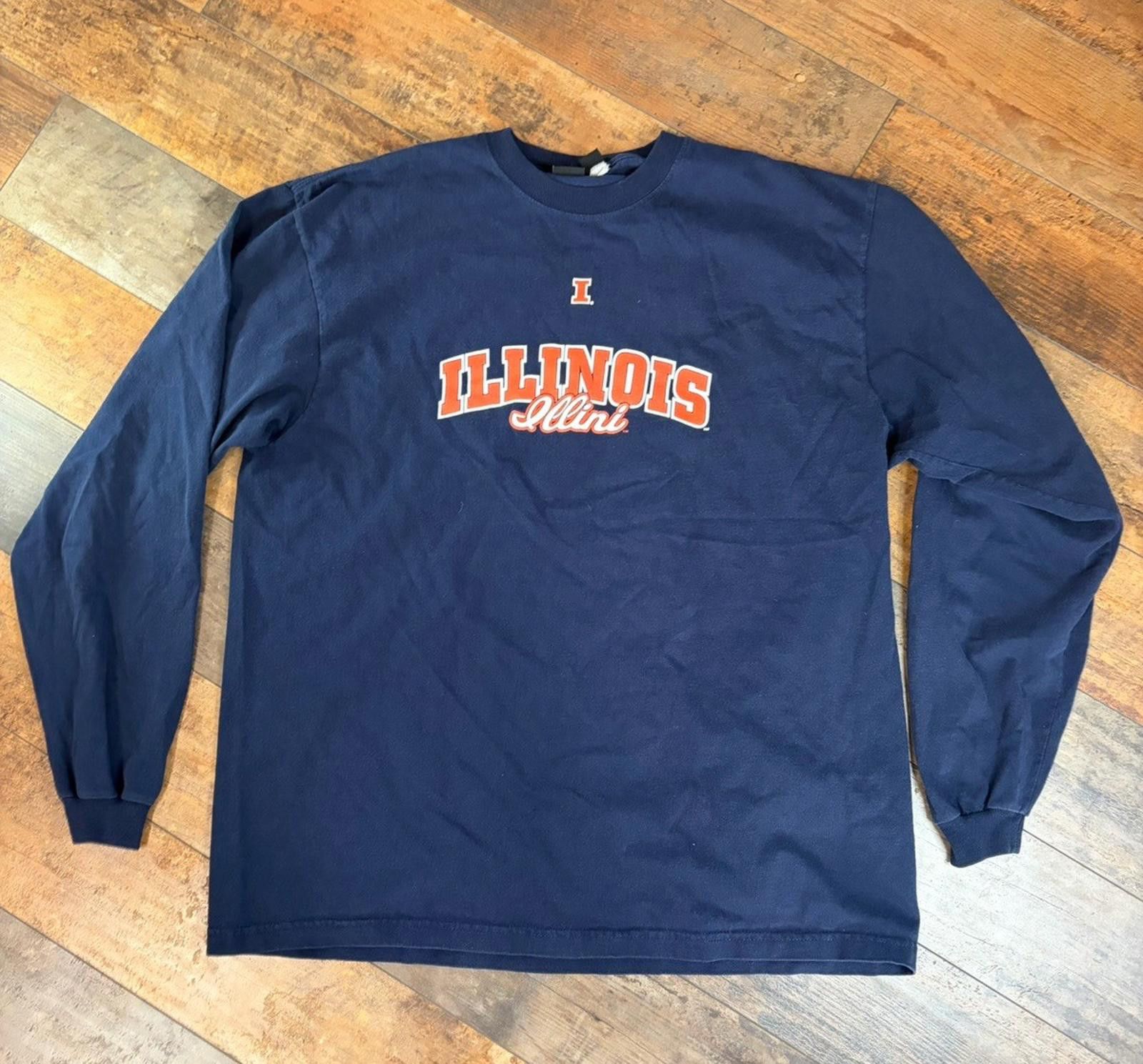 Steve And Barrys University ILLINOIS FIGHTING ILLINI Long Sleeve T-Shirt XL Size ONE SIZE - 1 Thumbnail